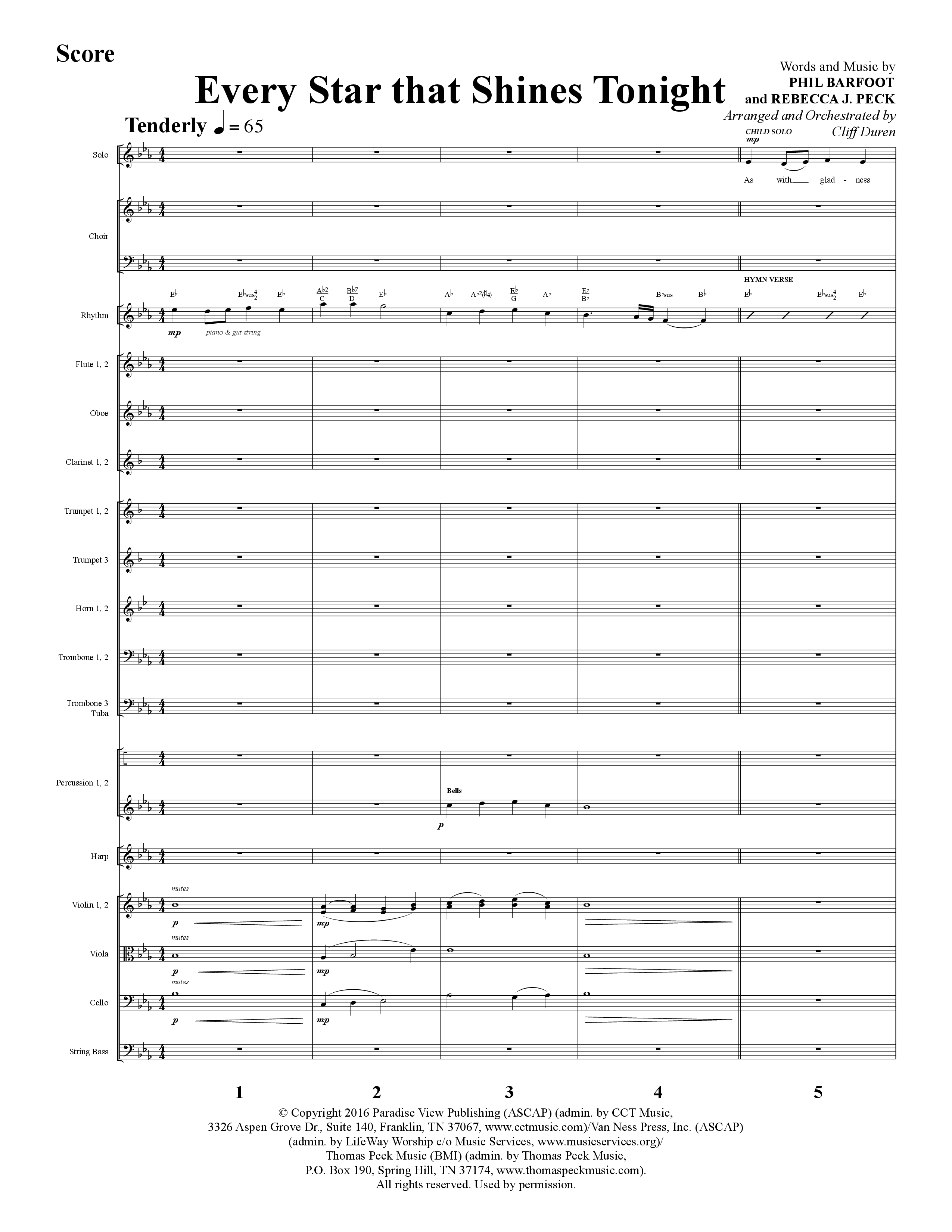 The Journey Of Christmas (11 Song Choral Collection) Song 4 (Orchestration) (Lifeway Choral / Arr. Cliff Duren)