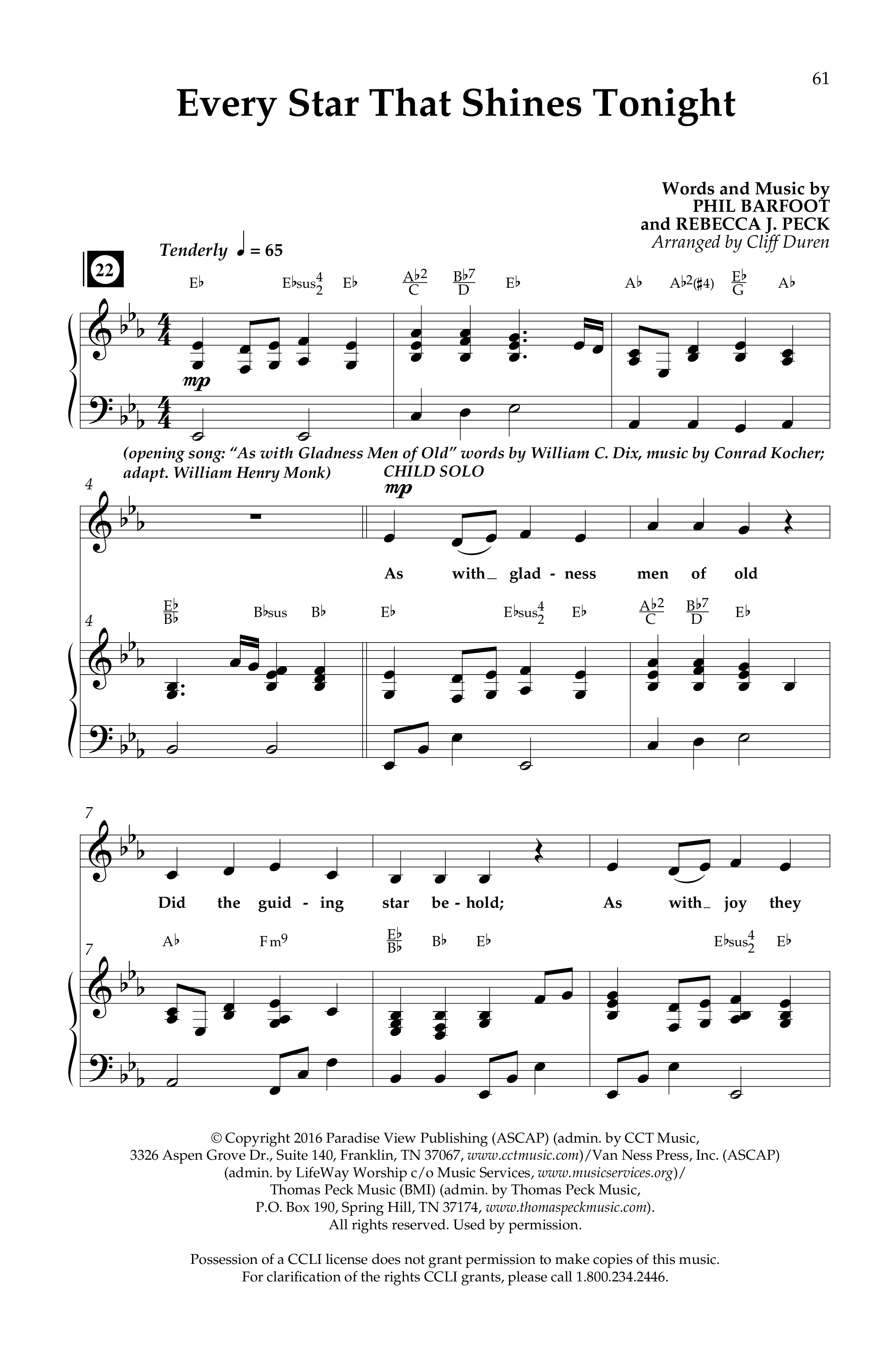 The Journey Of Christmas (11 Song Choral Collection) Song 4 (Piano SATB) (Lifeway Choral / Arr. Cliff Duren)