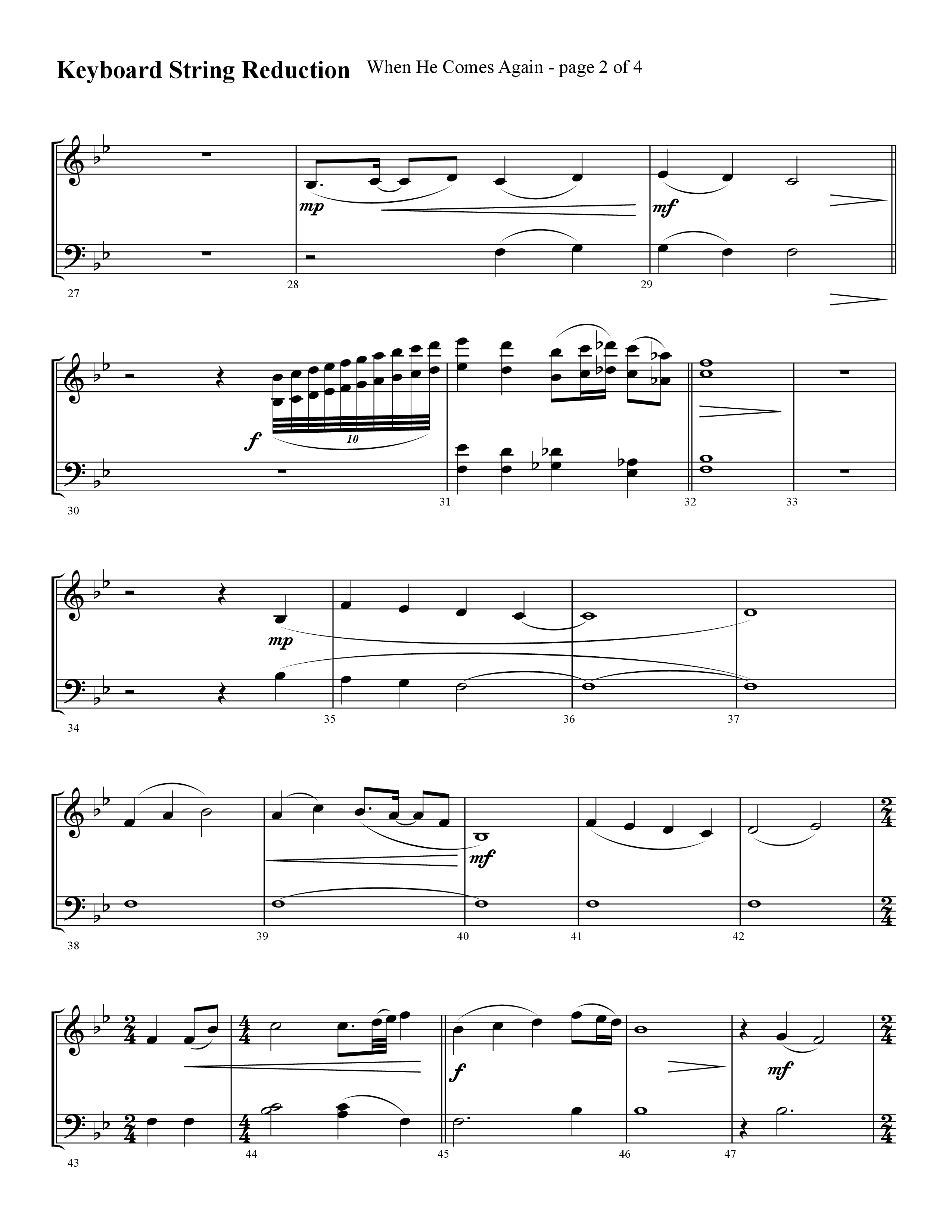 When He Comes Again (Choral Anthem SATB) String Reduction (Lifeway Choral / Arr. Cliff Duren)