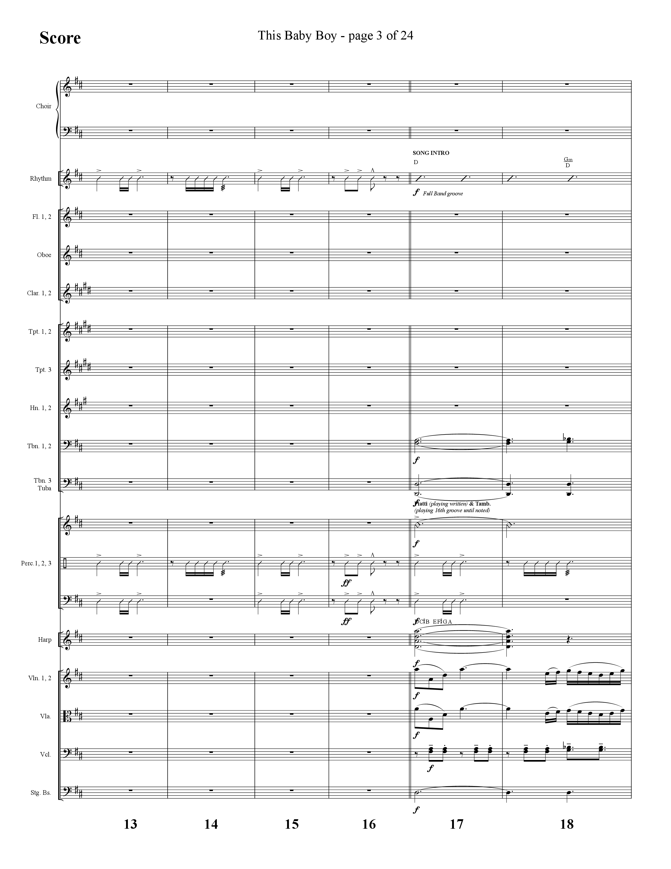 This Baby Boy (Choral Anthem SATB) Orchestration (Lifeway Choral / Arr. Cliff Duren)
