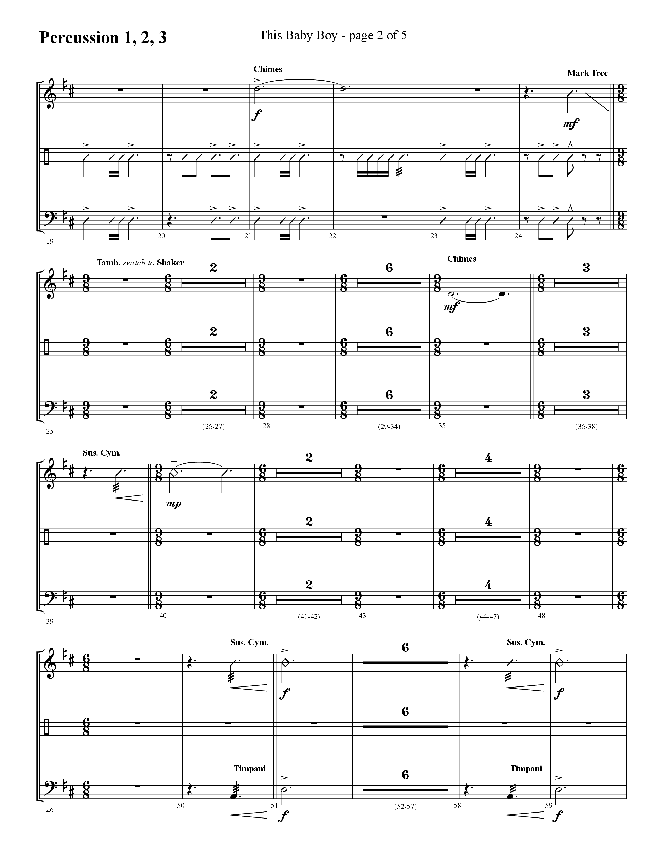 This Baby Boy (Choral Anthem SATB) Percussion 1/2 (Lifeway Choral / Arr. Cliff Duren)