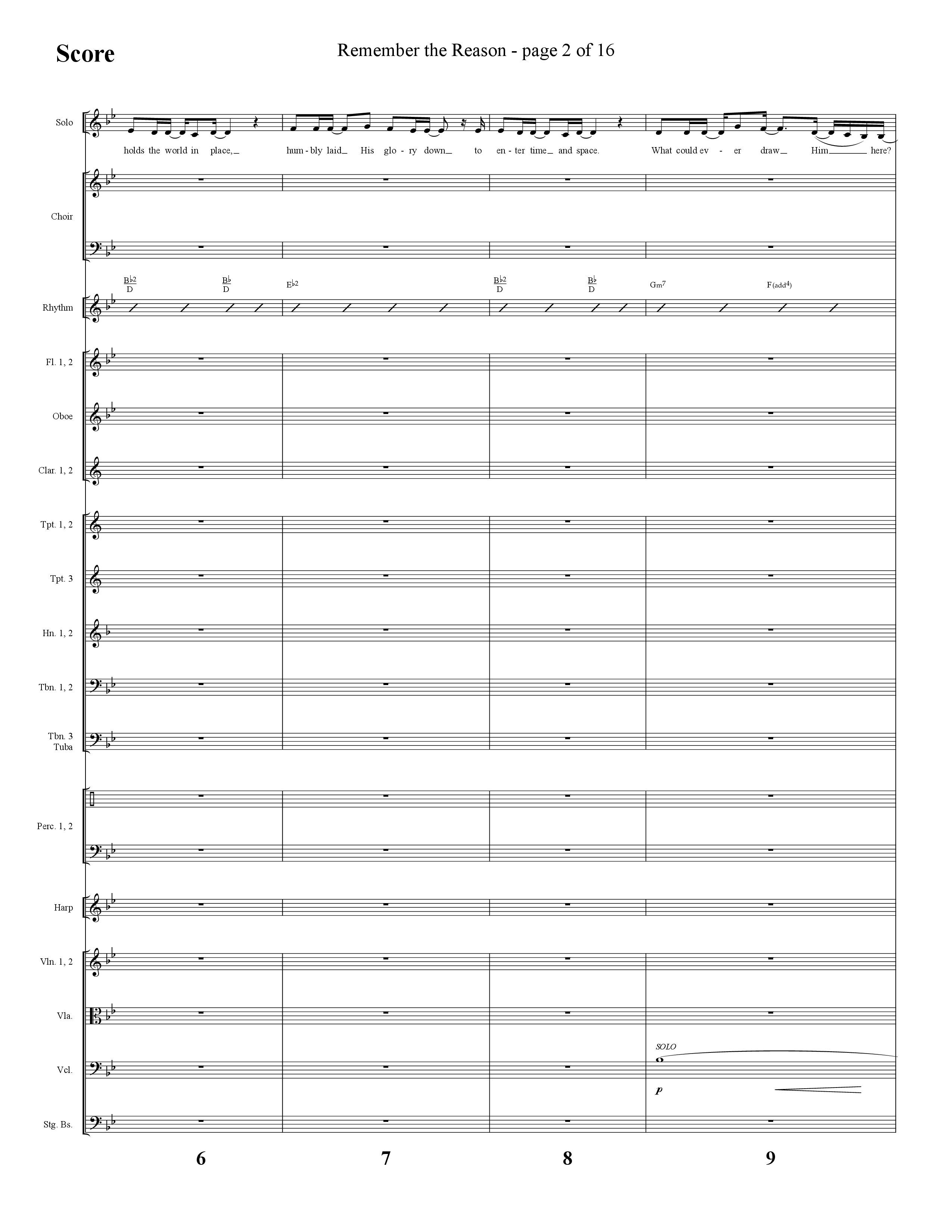 Remember The Reason (Choral Anthem SATB) Orchestration (Lifeway Choral / Arr. Cliff Duren)