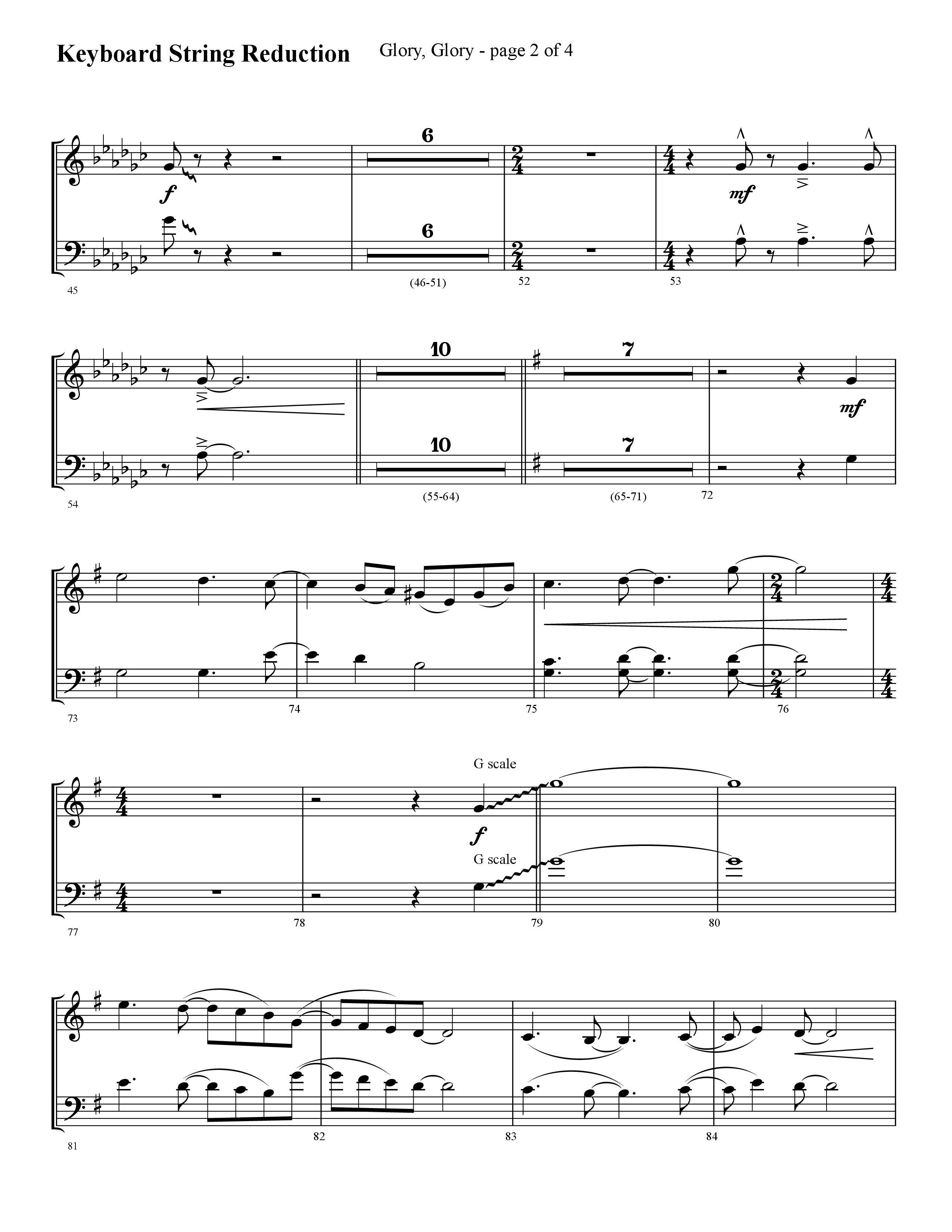Glory Glory (Choral Anthem SATB) String Reduction (Lifeway Choral / Arr. Dennis Allen)