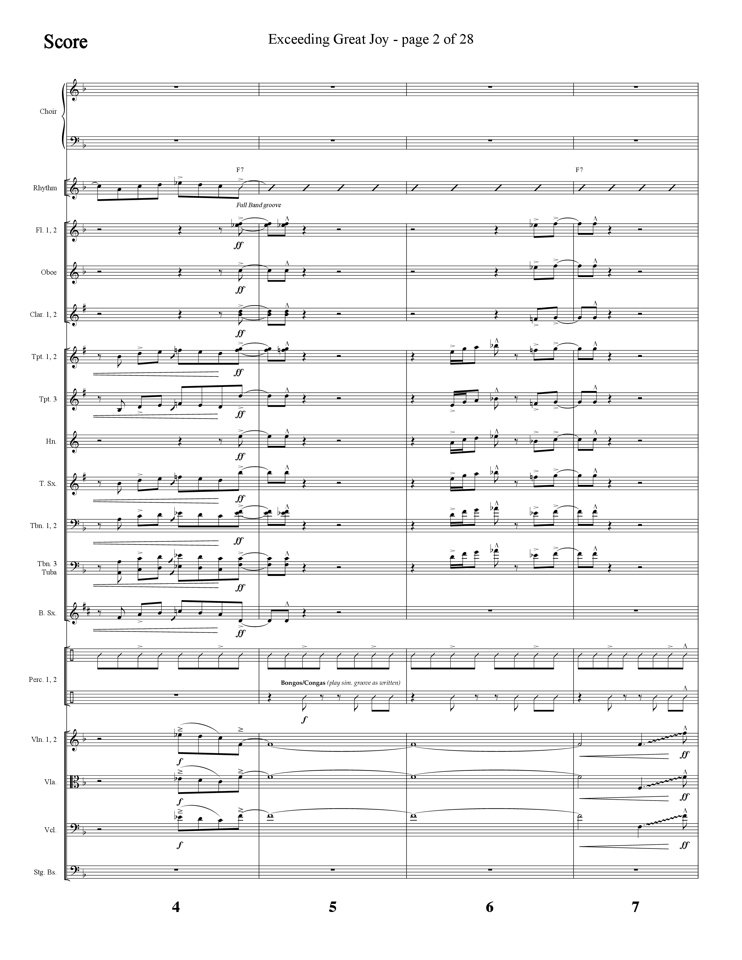 Exceeding Great Joy (with Joy To The World) (Choral Anthem SATB) Orchestration (Lifeway Choral / Arr. Cliff Duren)