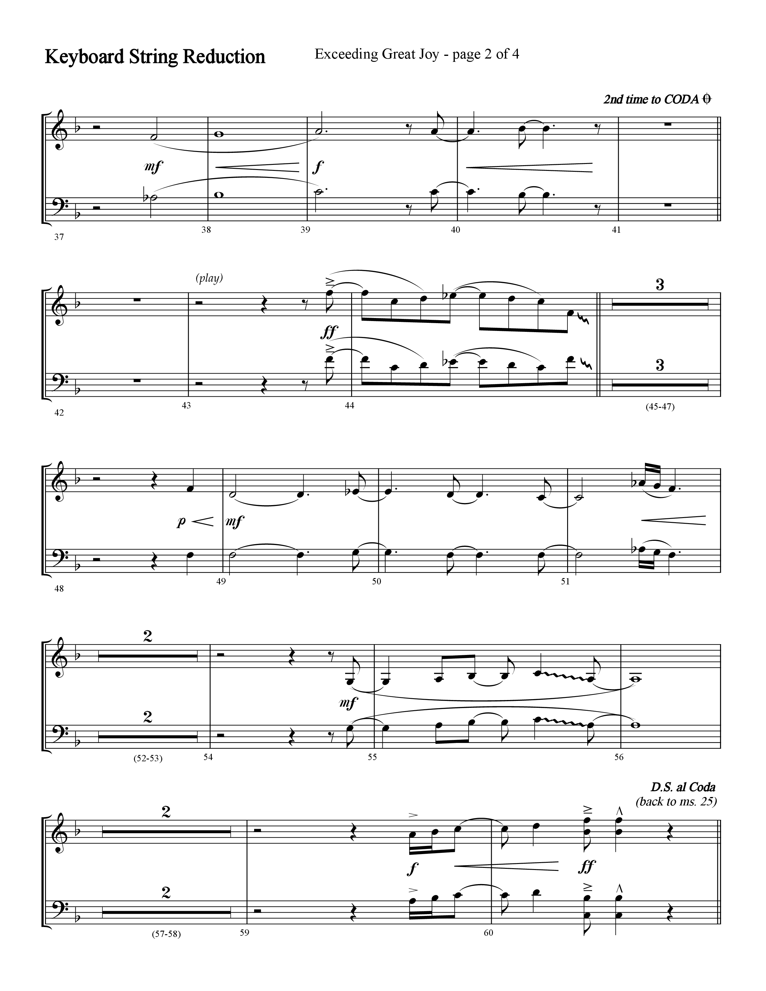 Exceeding Great Joy (with Joy To The World) (Choral Anthem SATB) String Reduction (Lifeway Choral / Arr. Cliff Duren)