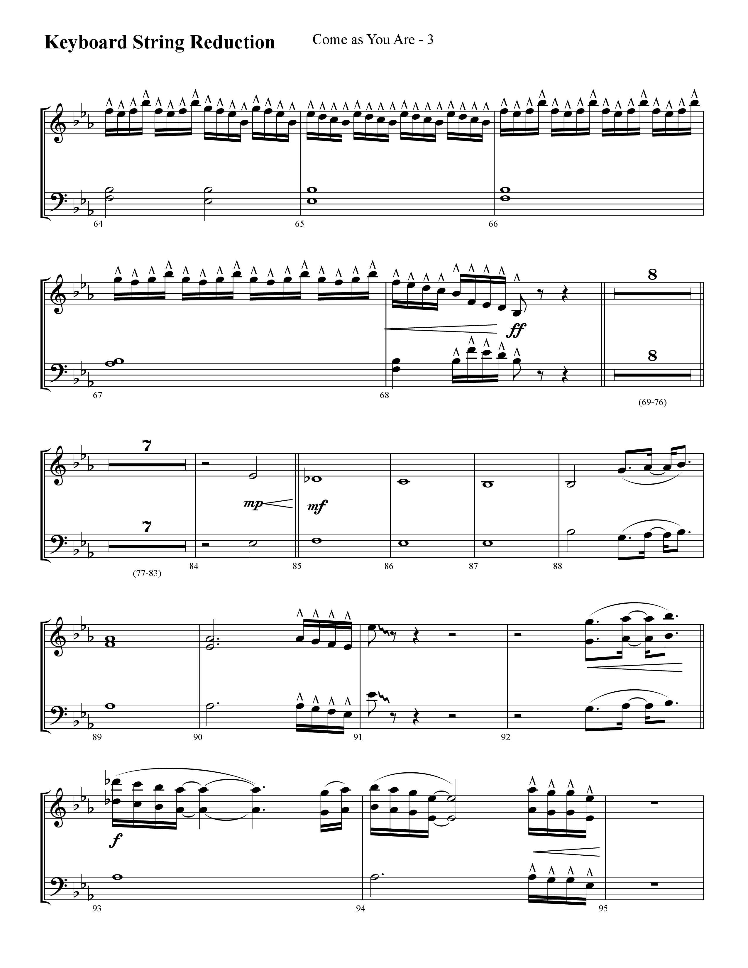 Come As You Are (Choral Anthem SATB) String Reduction (Lifeway Choral / Arr. Cliff Duren)