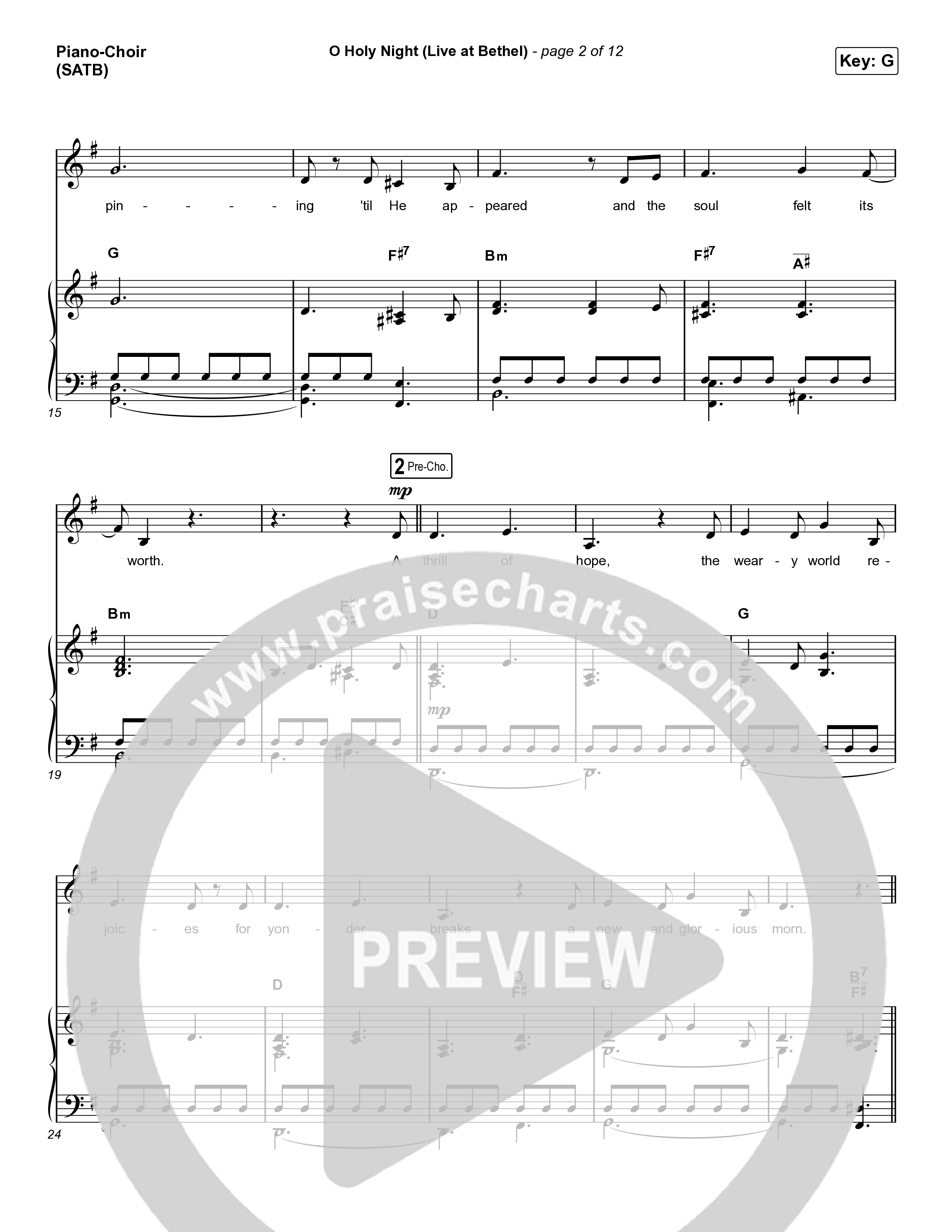 O Holy Night (Live At Bethel) Piano/Vocal (SATB) (The McClures)