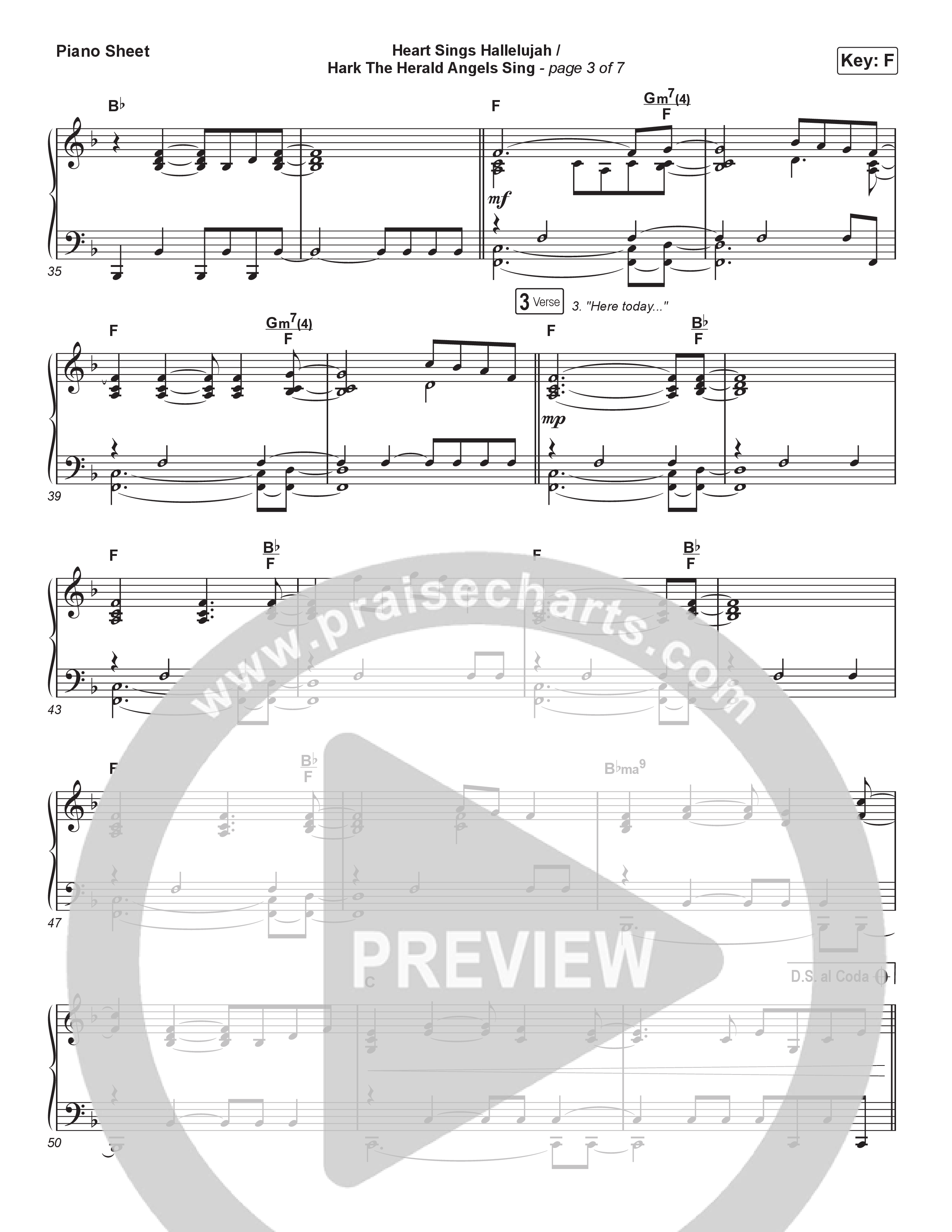 Heart Sings Hallelujah / Hark The Herald Angels Sing (Live At Bethel) Piano Sheet (The McClures)