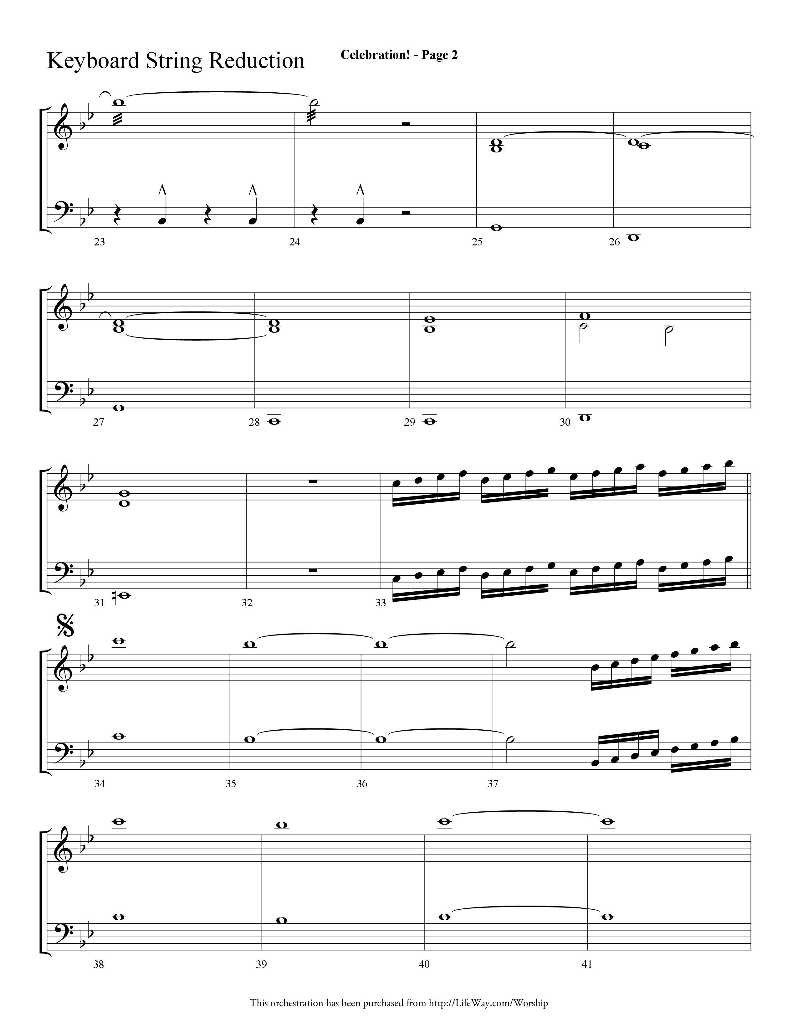 Celebration (Choral Anthem SATB) String Reduction (Lifeway Choral / Arr. Dave Williamson)