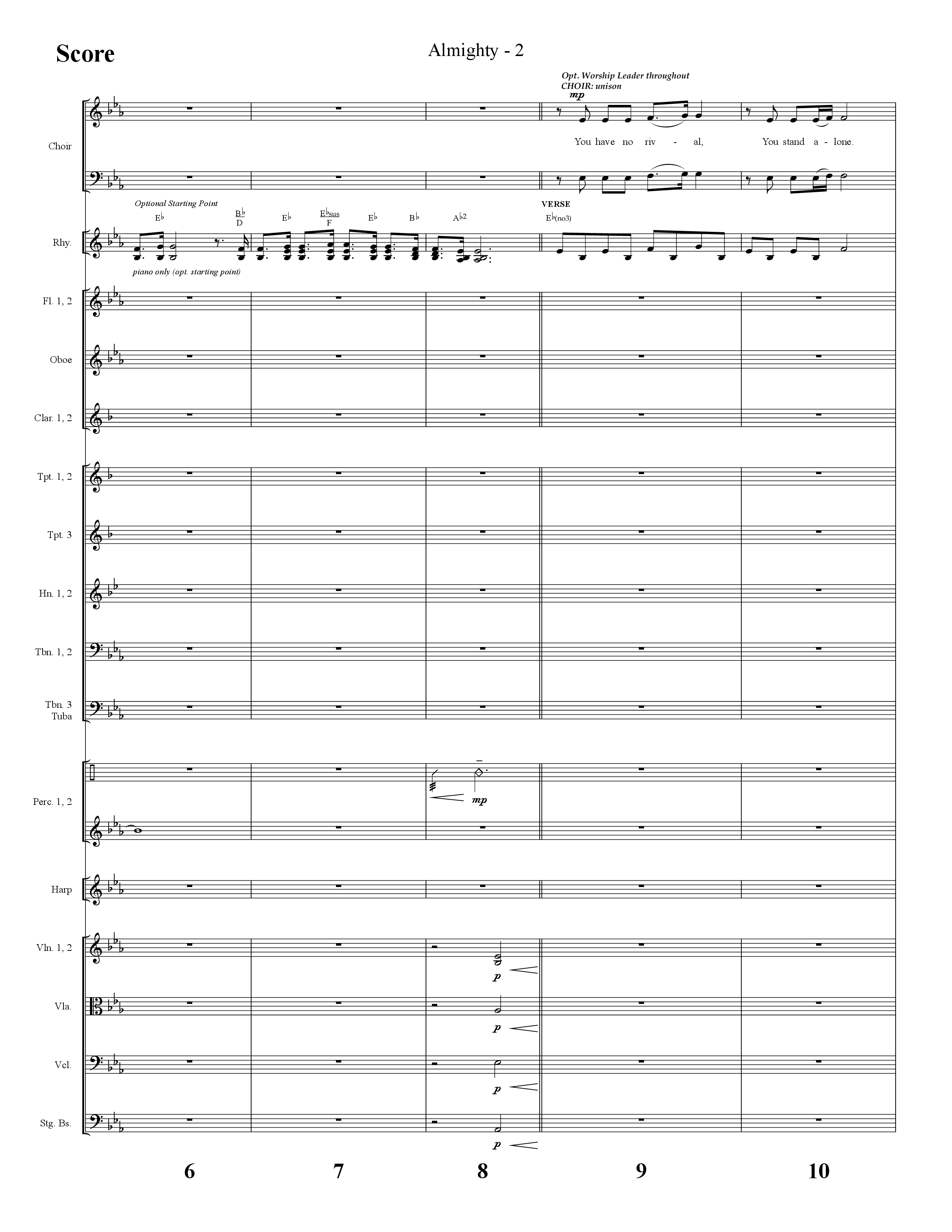 Almighty with Holy Holy Holy (Choral Anthem SATB) Orchestration (Lifeway Choral / Arr. Cliff Duren)