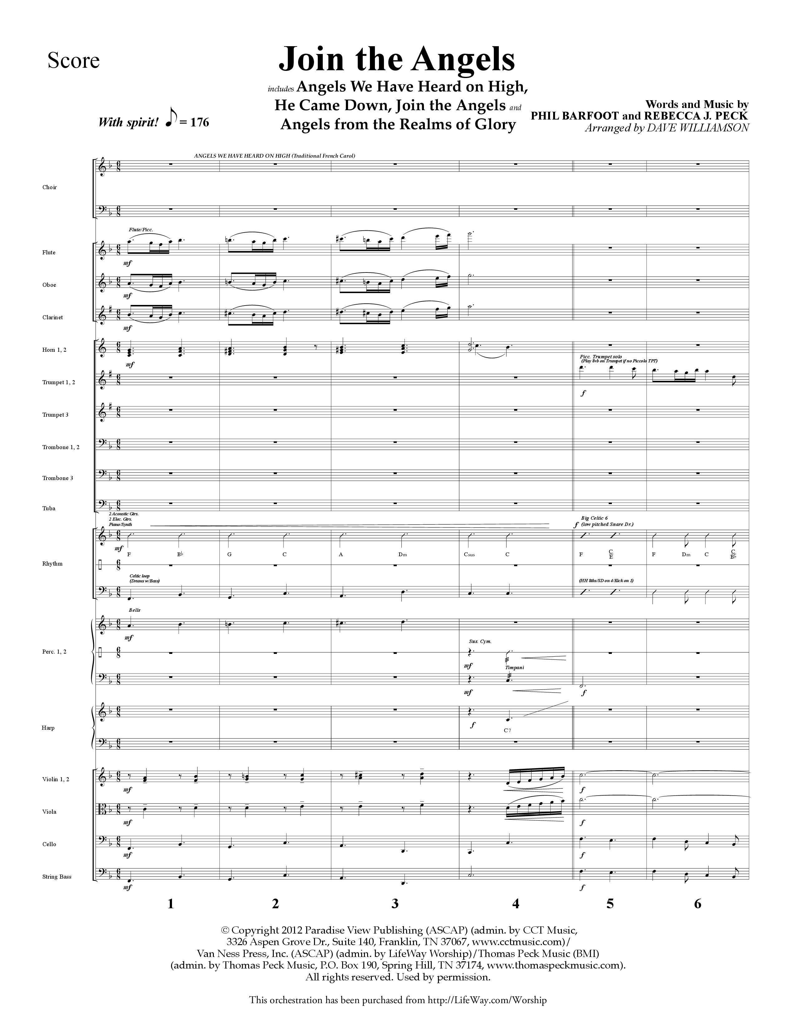 Join the Angels (Choral Anthem SATB) Orchestration (Lifeway Choral / Arr. Dave Williamson)