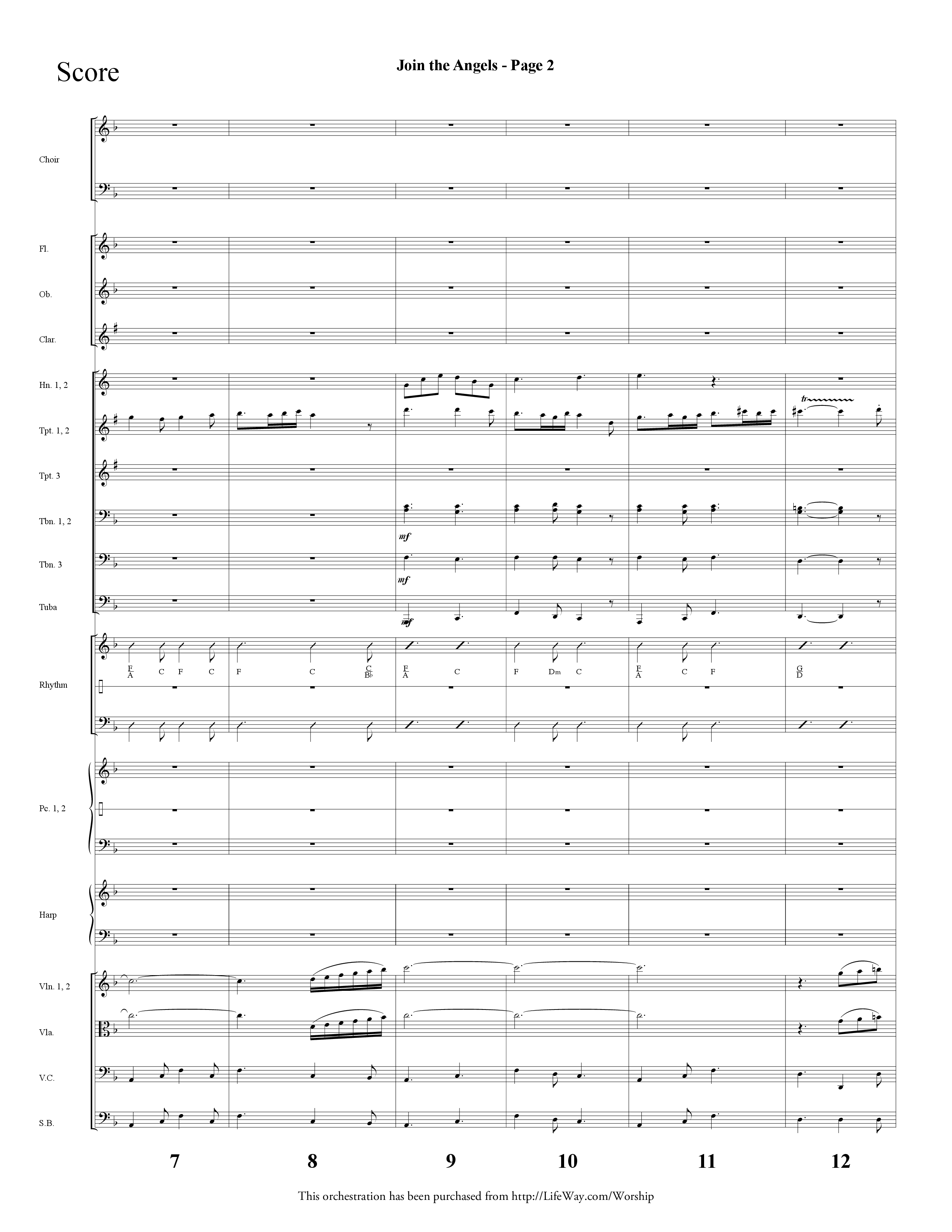 Join the Angels (Choral Anthem SATB) Orchestration (Lifeway Choral / Arr. Dave Williamson)