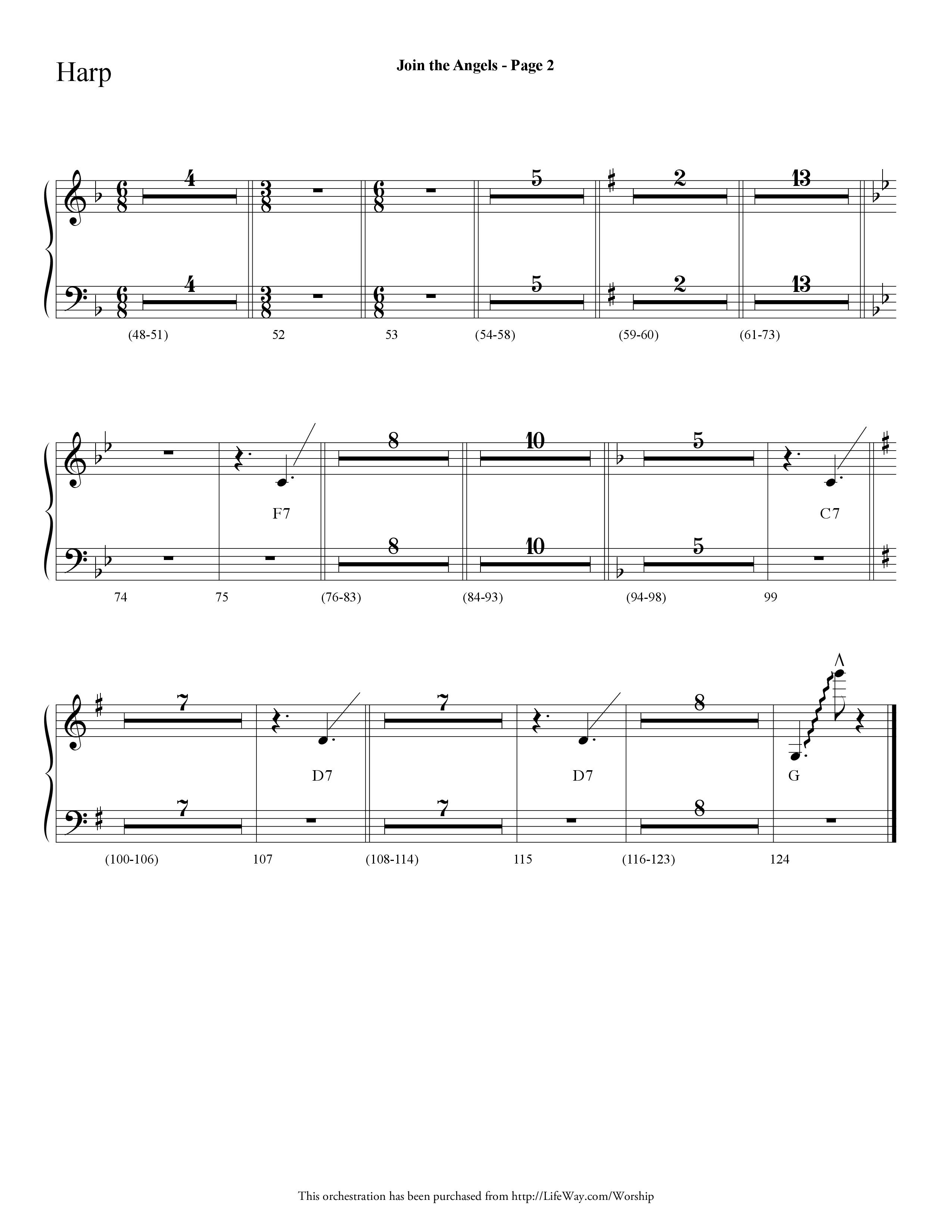 Join the Angels (Choral Anthem SATB) Harp (Lifeway Choral / Arr. Dave Williamson)