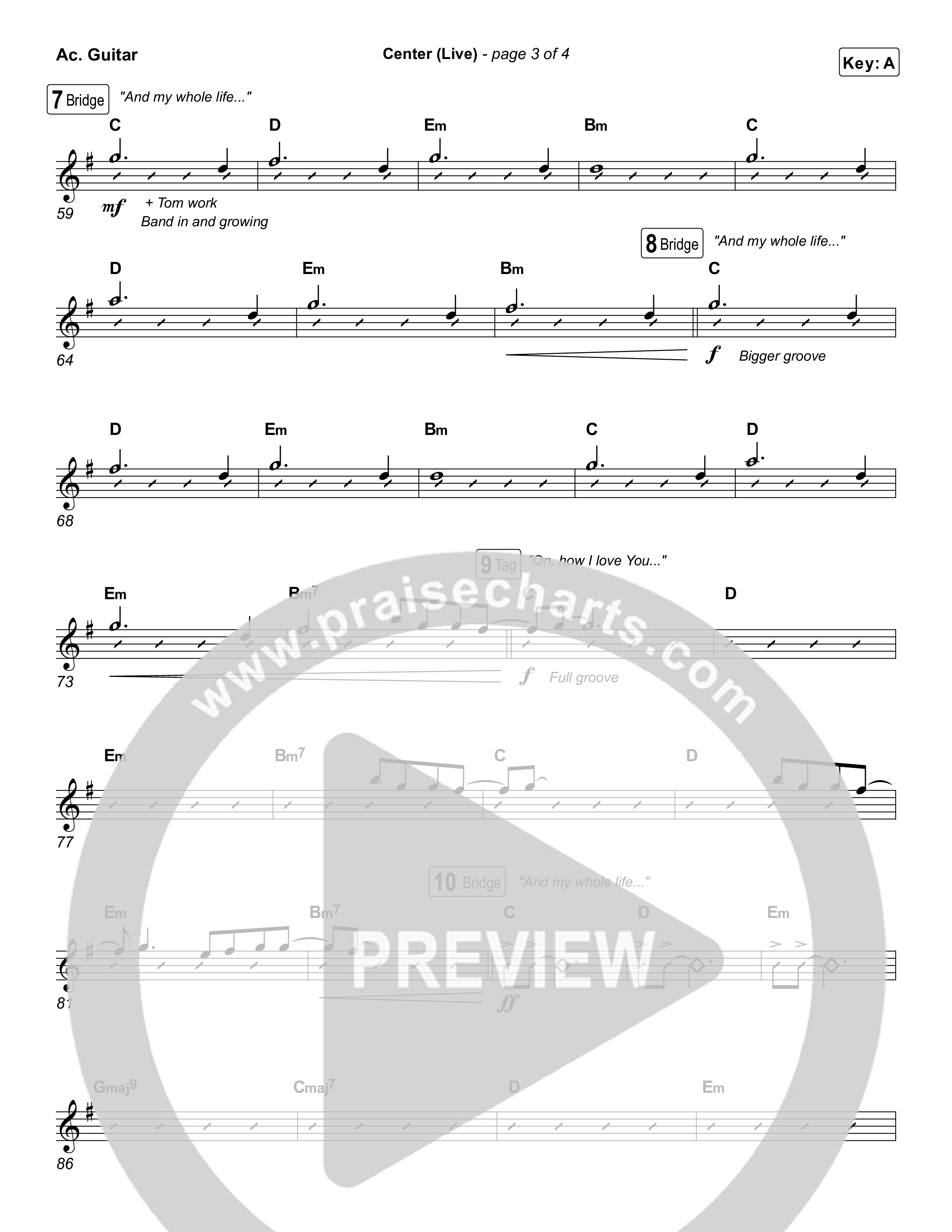 Center (Live) Acoustic Guitar (Bethel Music / Abbie Gamboa)