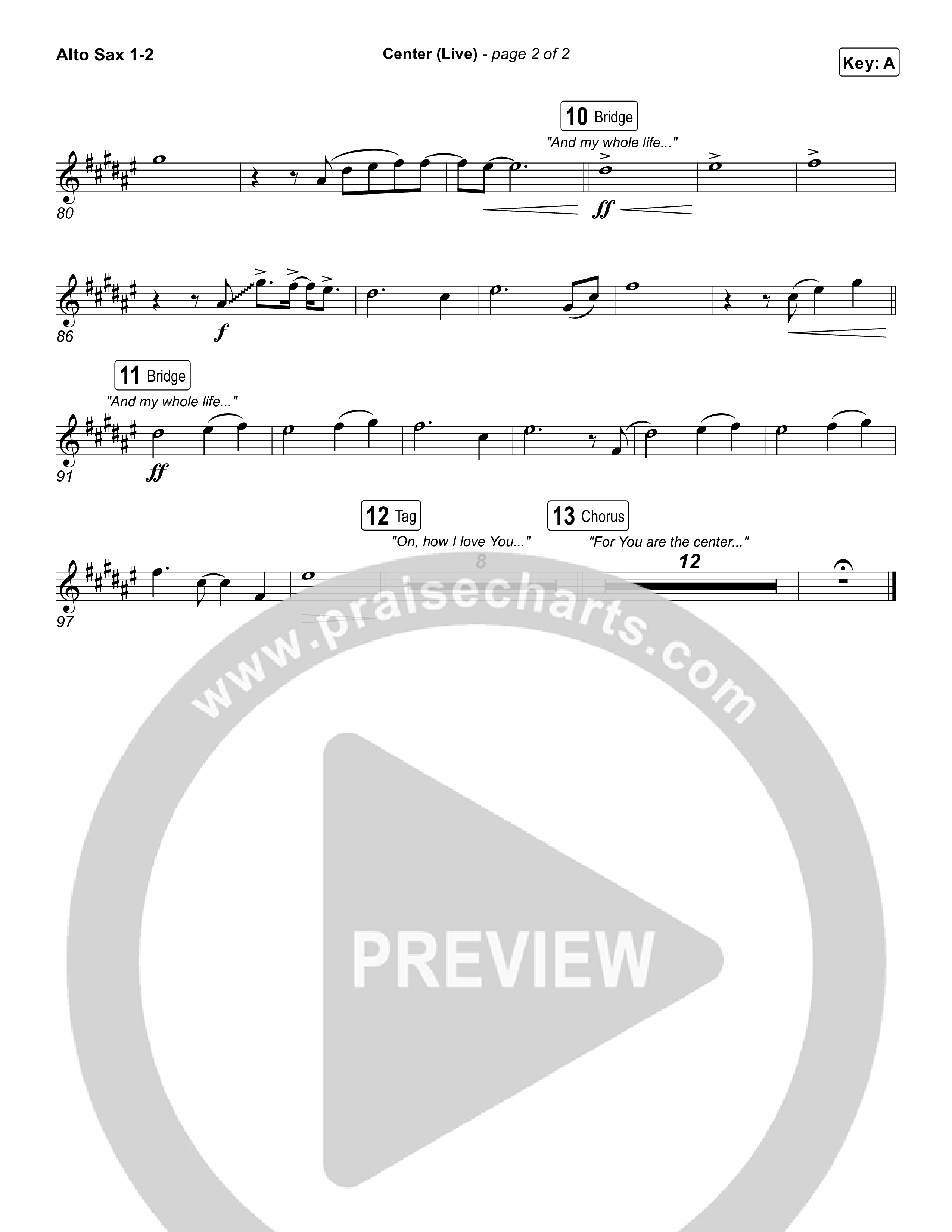 Center (Live) Sax Pack (Bethel Music / Abbie Gamboa)