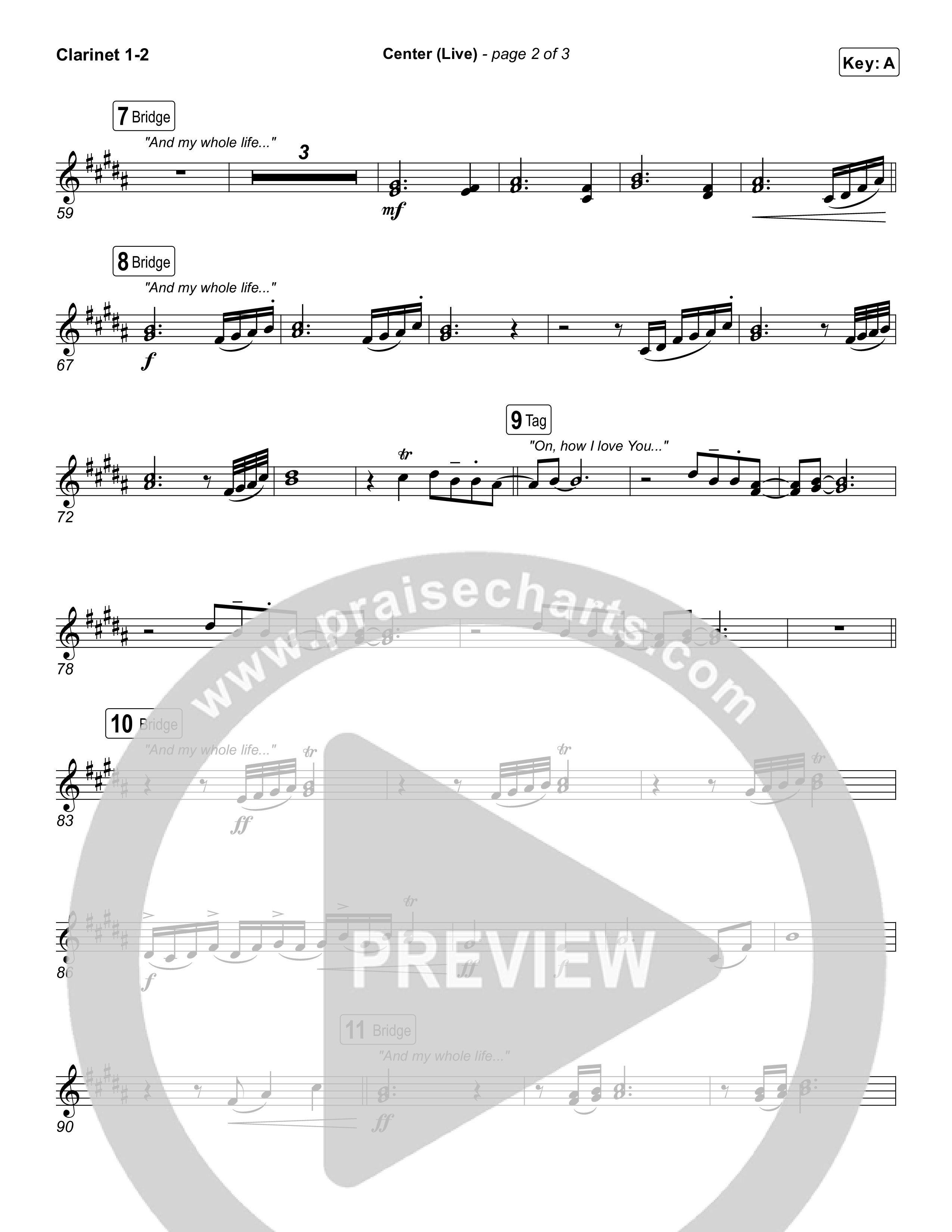 Center (Live) Clarinet 1,2 (Bethel Music / Abbie Gamboa)