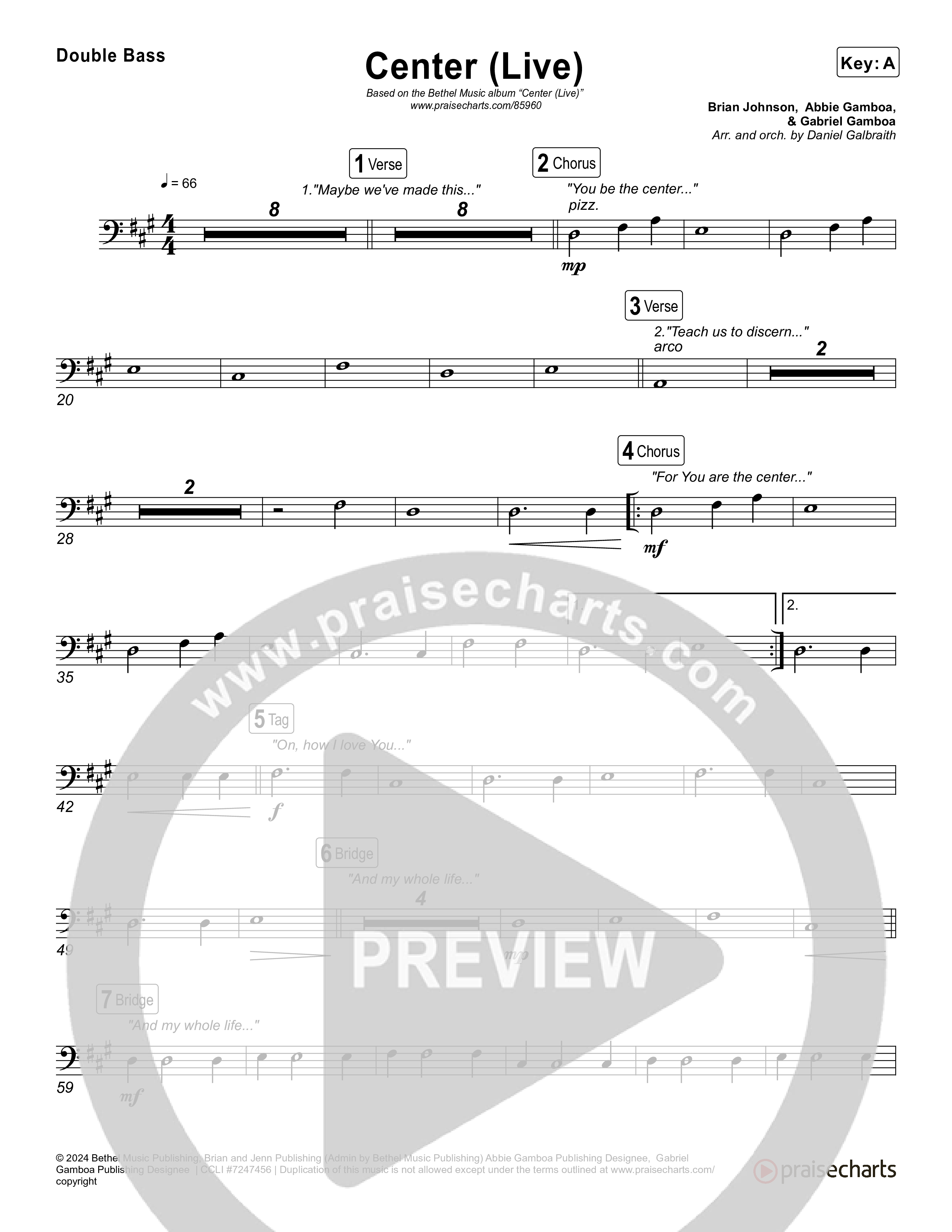 Center (Live) String Bass (Bethel Music / Abbie Gamboa)