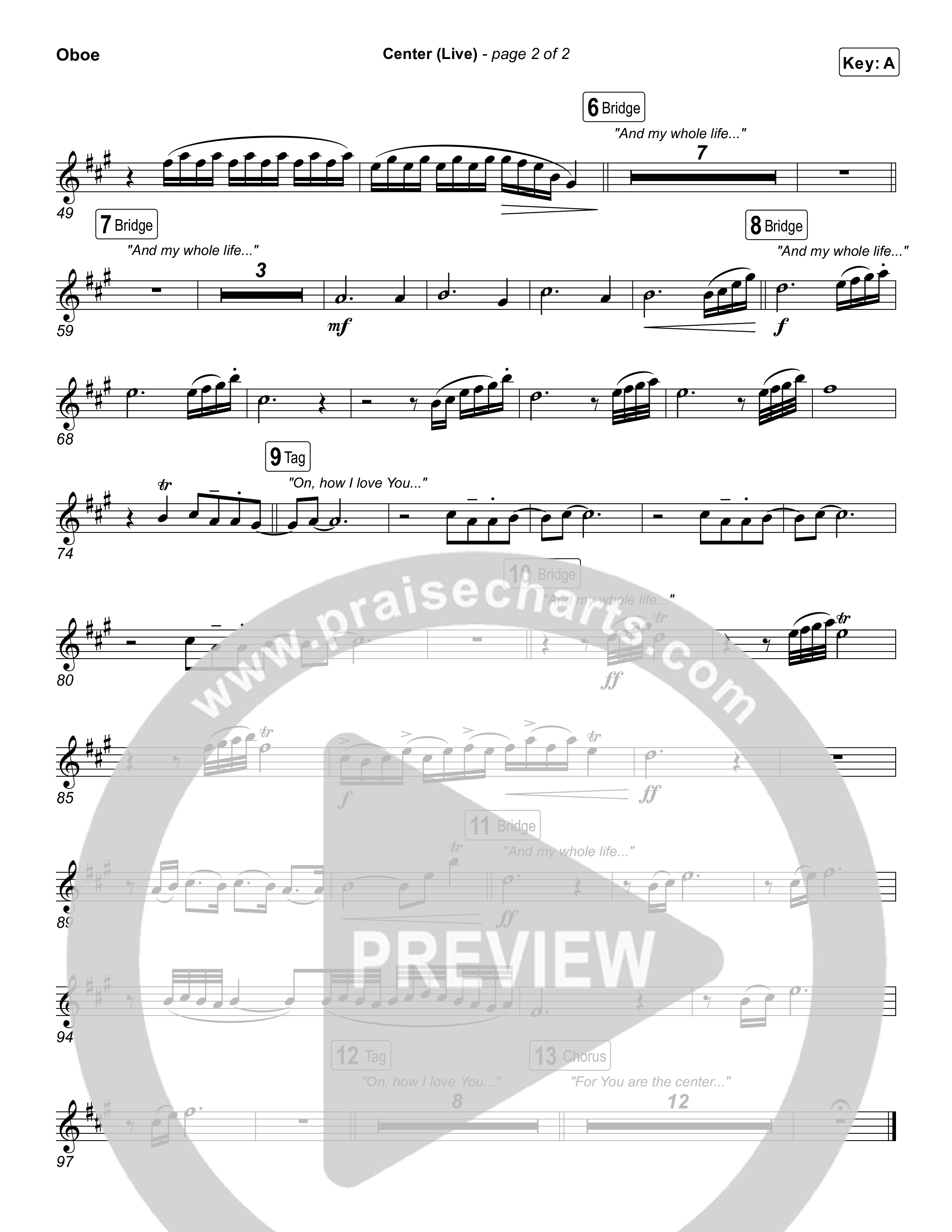 Center (Live) Oboe (Bethel Music / Abbie Gamboa)