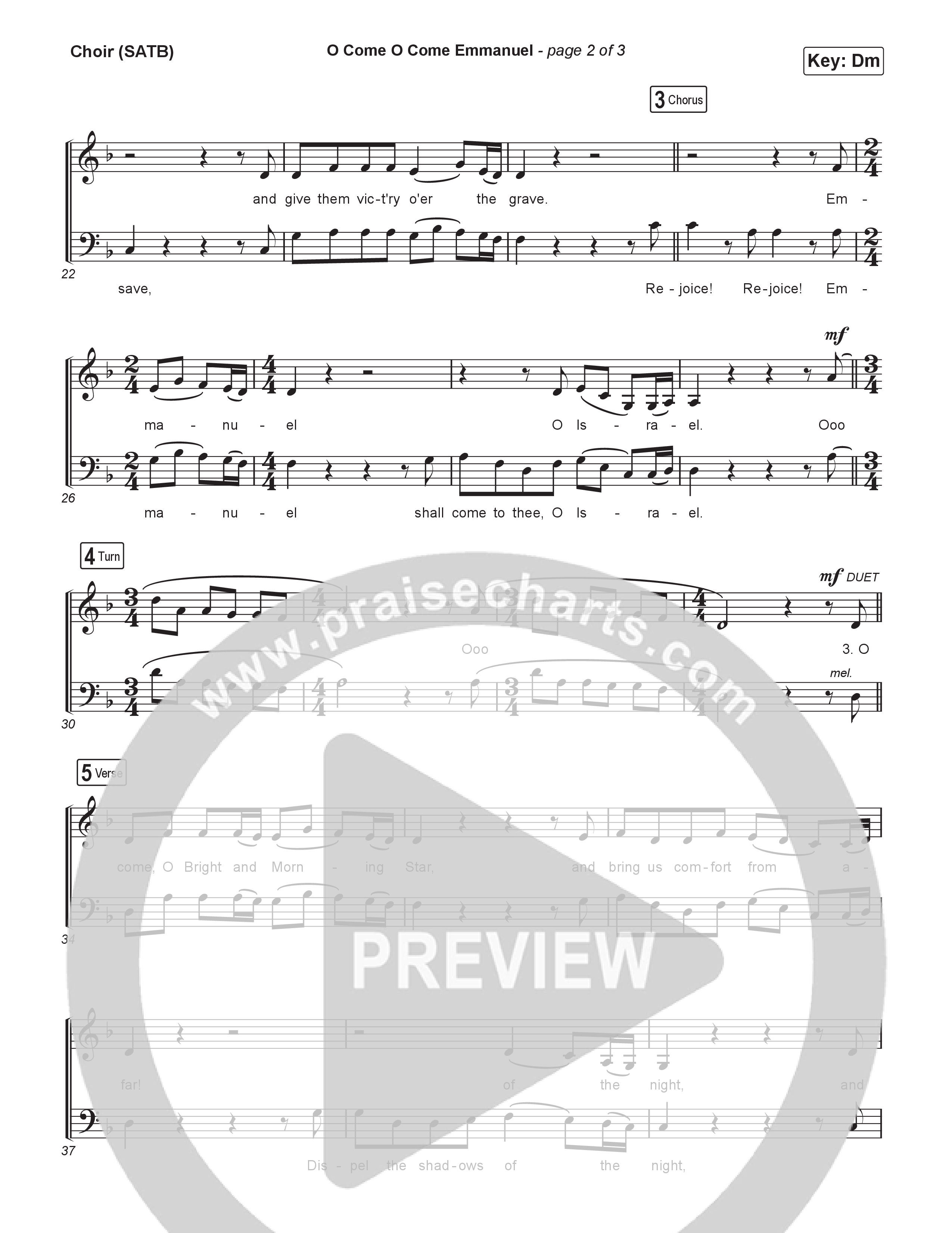 O Come O Come Emmanuel Vocal Sheet (SATB) (We Are Messengers)