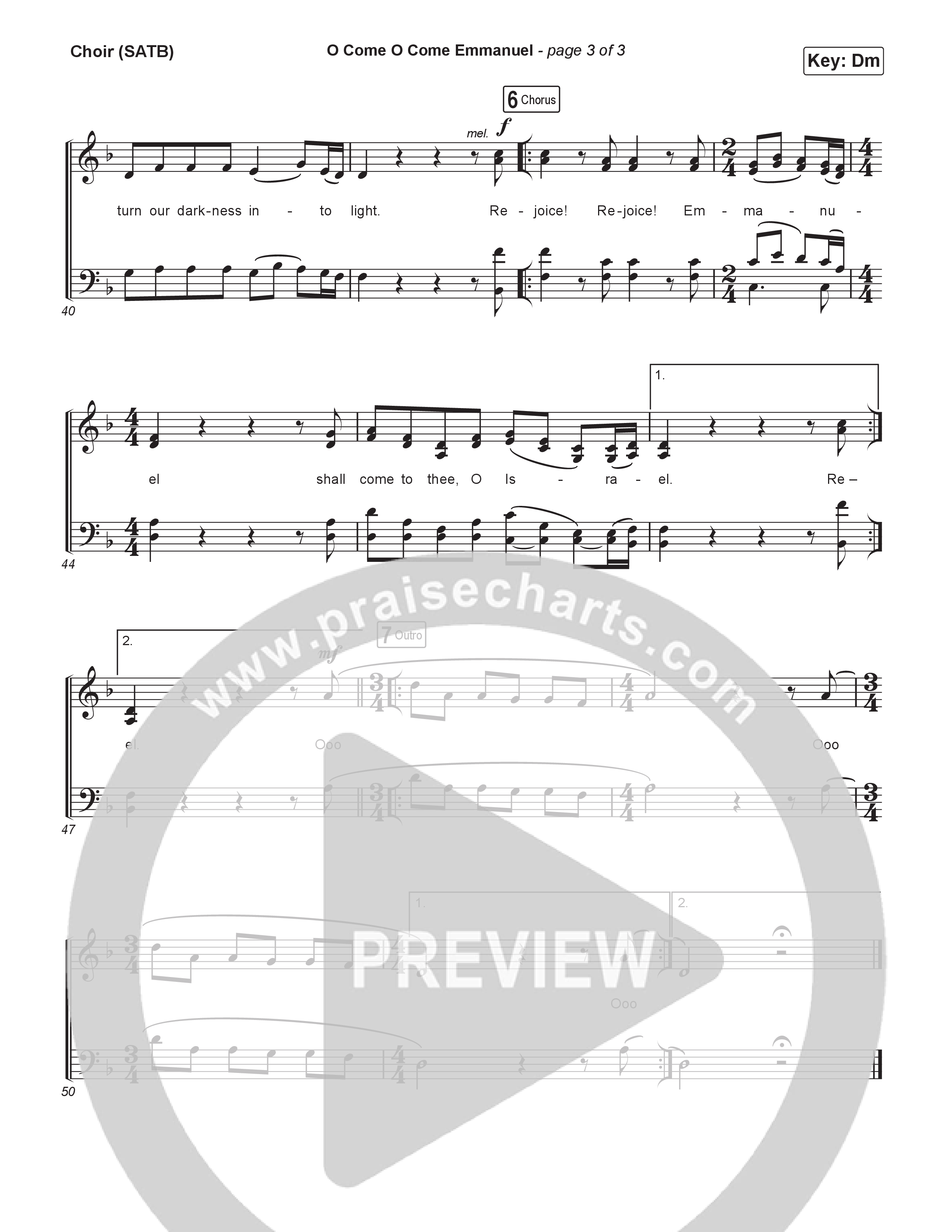 O Come O Come Emmanuel Vocal Sheet (SATB) (We Are Messengers)
