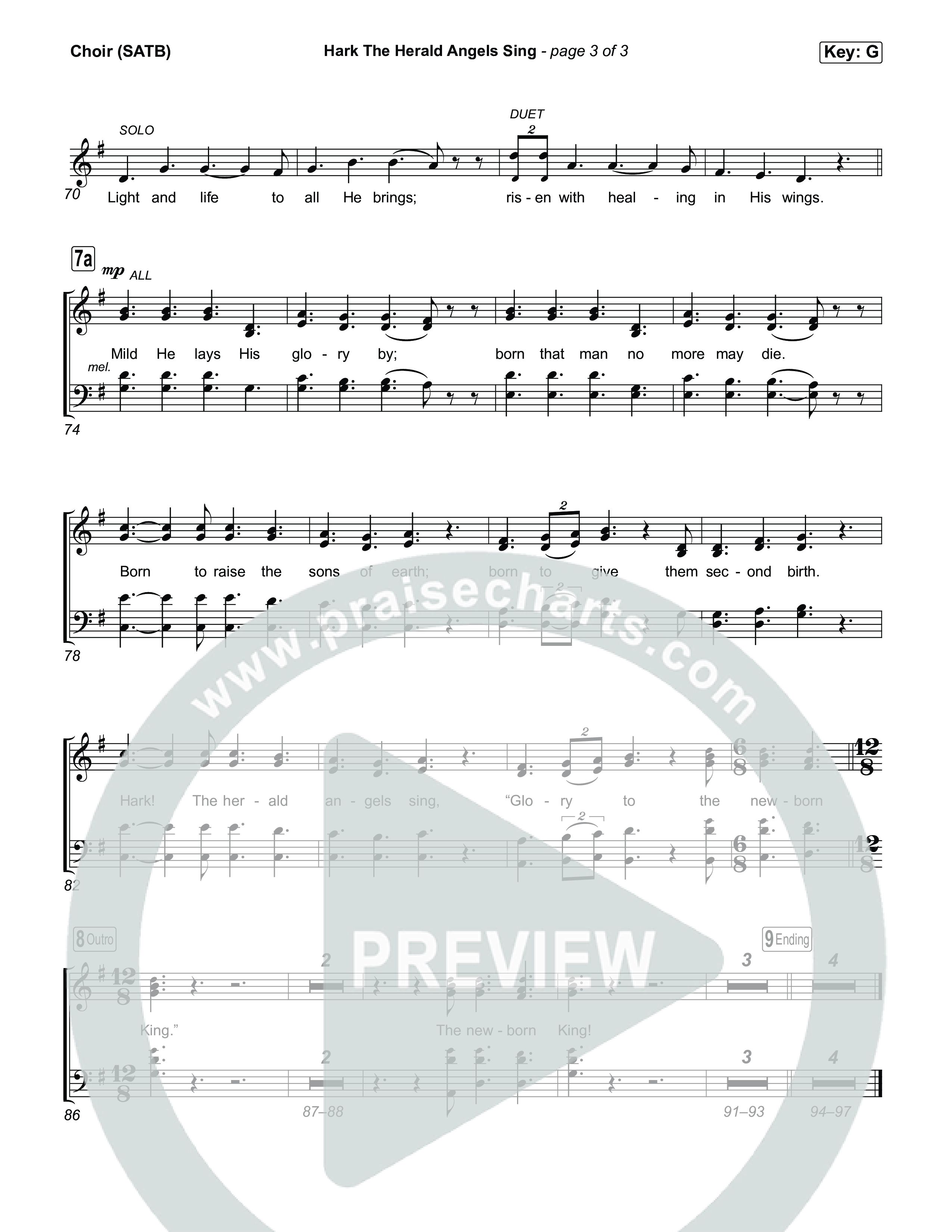 Hark The Herald Angels Sing Vocal Sheet (SATB) (We Are Messengers)
