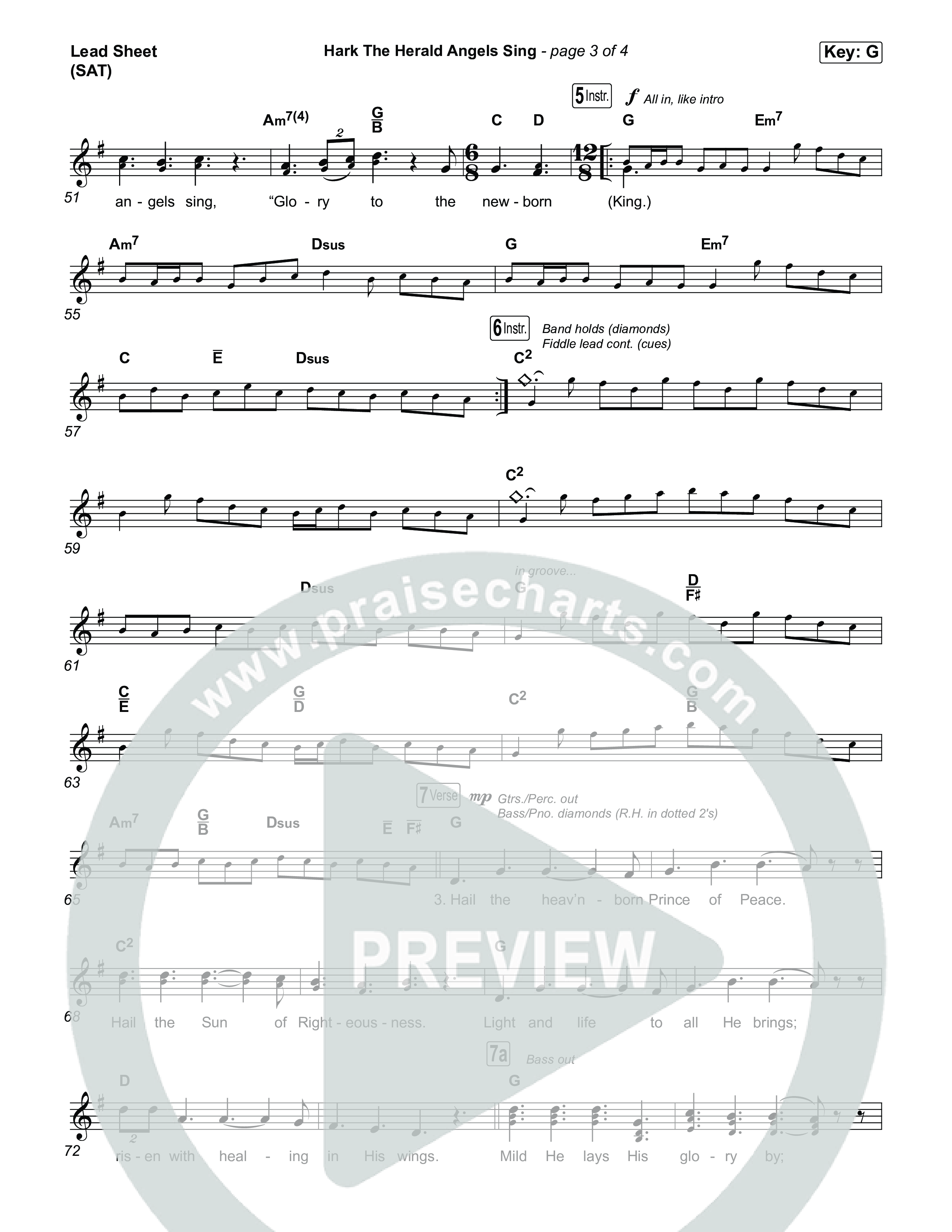 Hark The Herald Angels Sing Lead Sheet (SAT) (We Are Messengers)