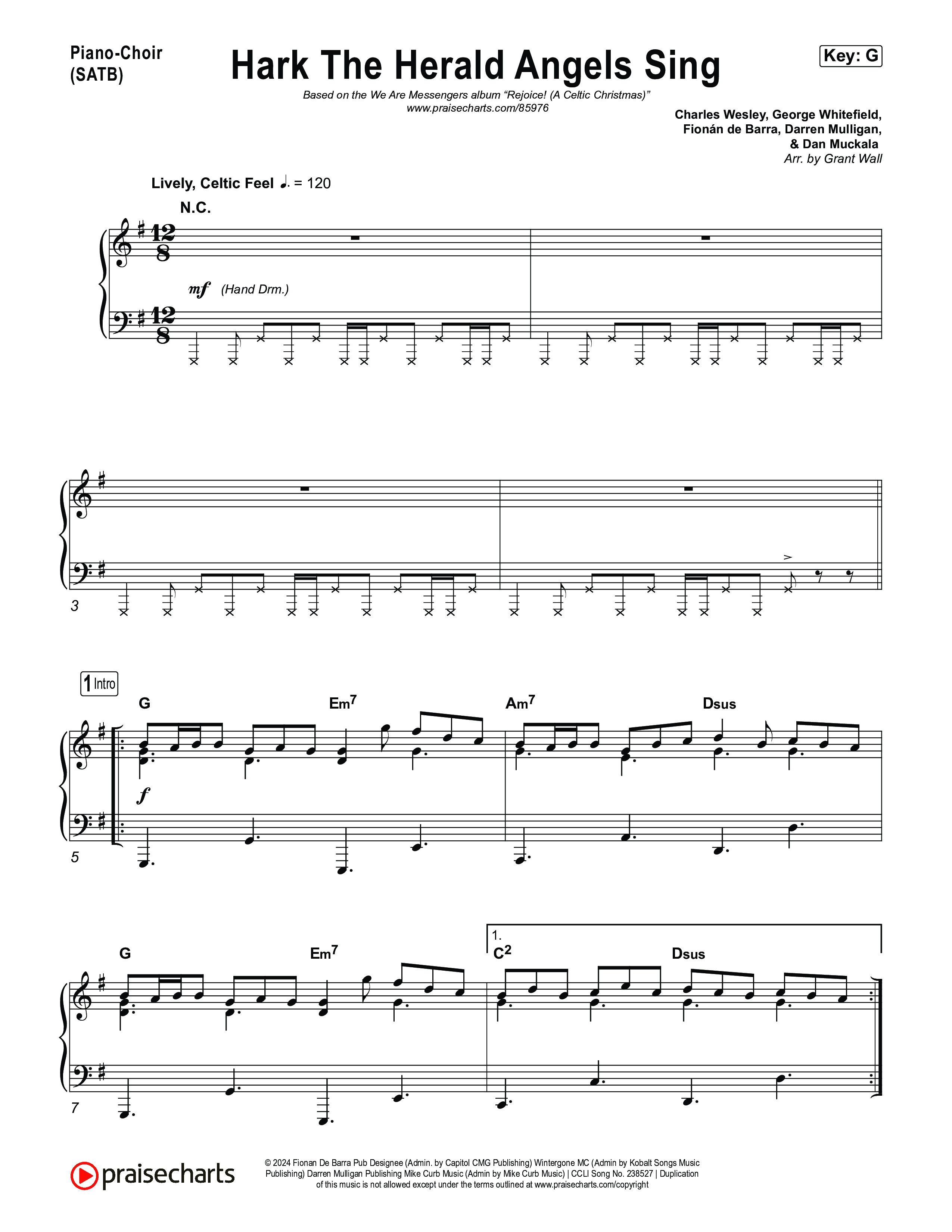 Hark The Herald Angels Sing Piano/Vocal Pack (We Are Messengers)