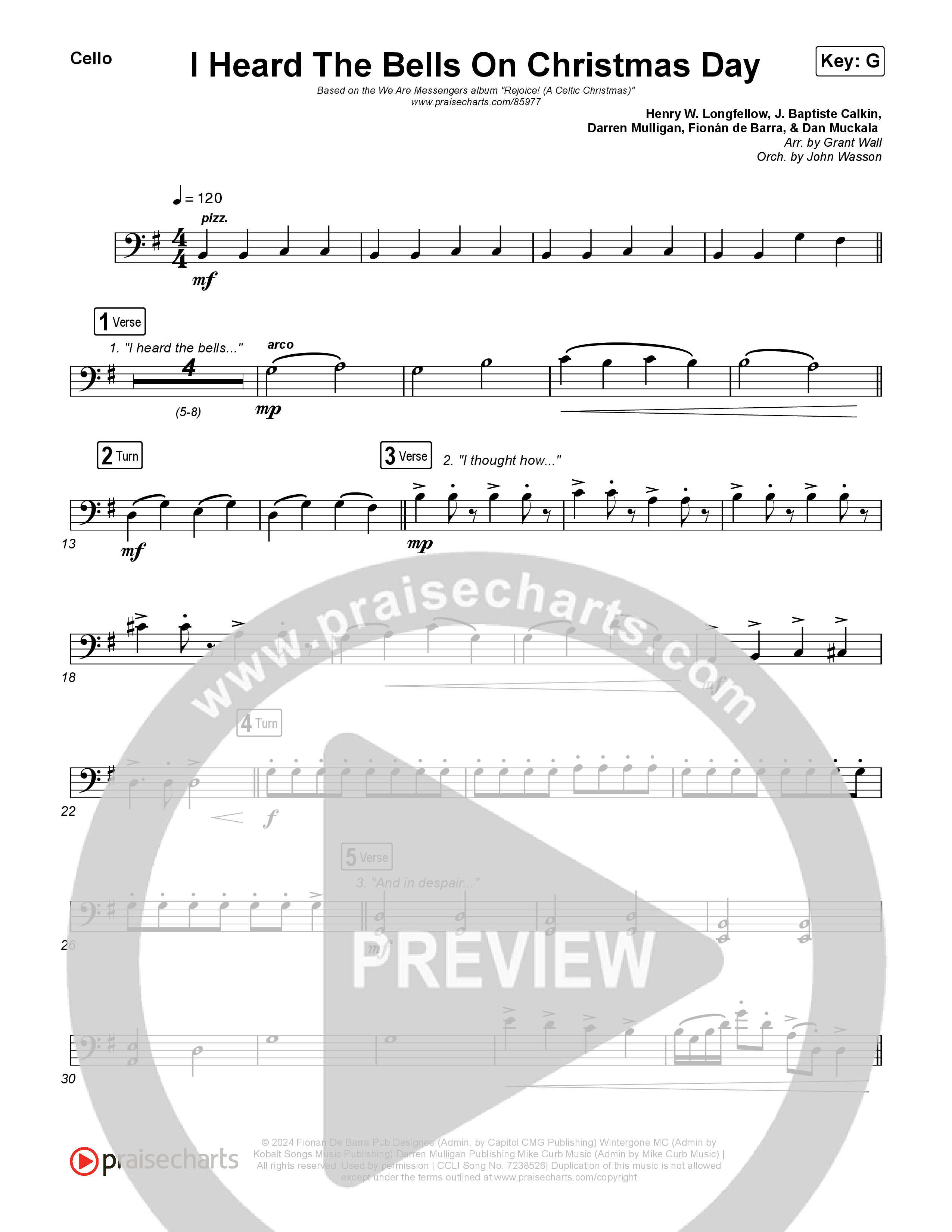 I Heard The Bells On Christmas Day Cello (We Are Messengers)