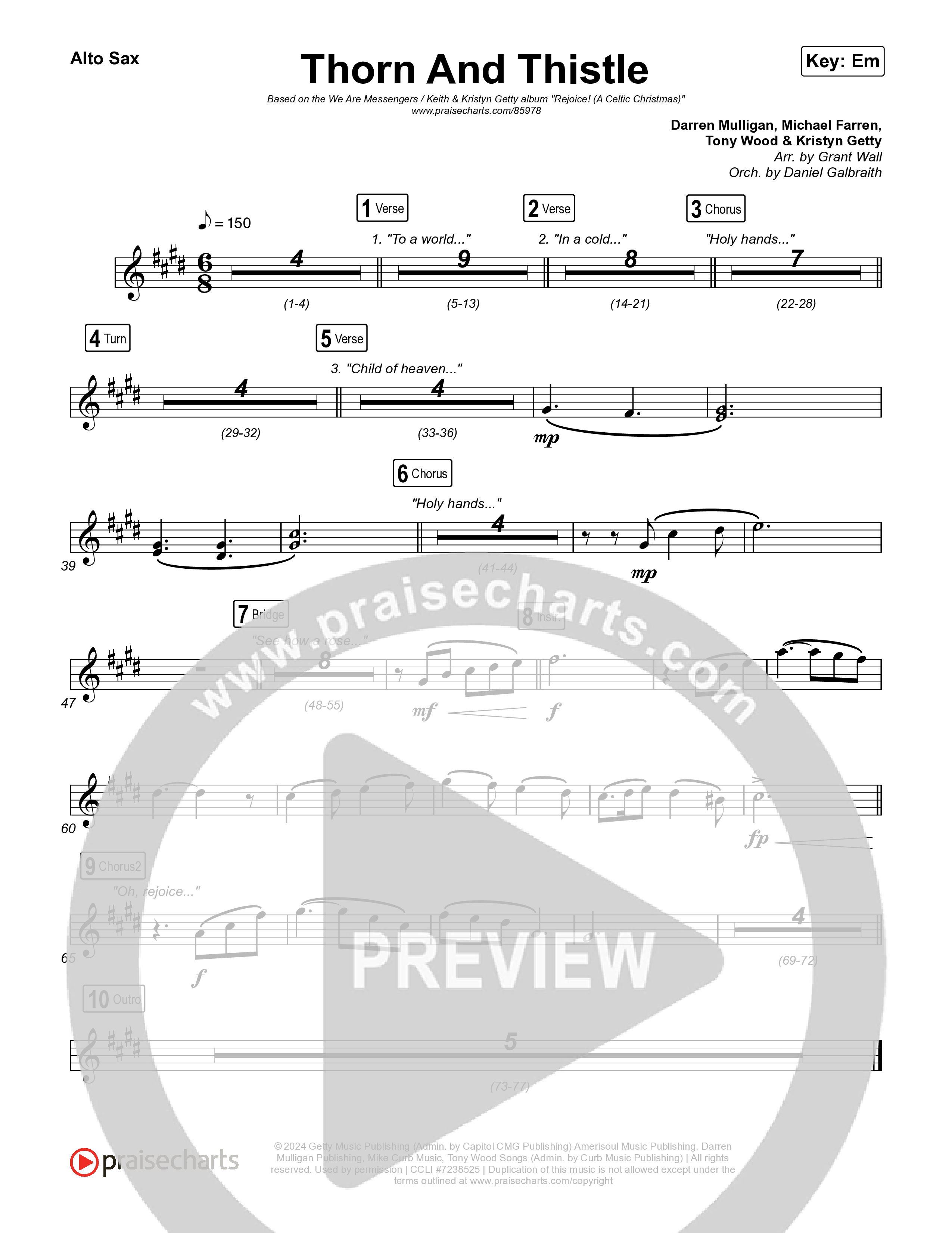 Thorn And Thistle Sax Pack (We Are Messengers / Keith & Kristyn Getty)