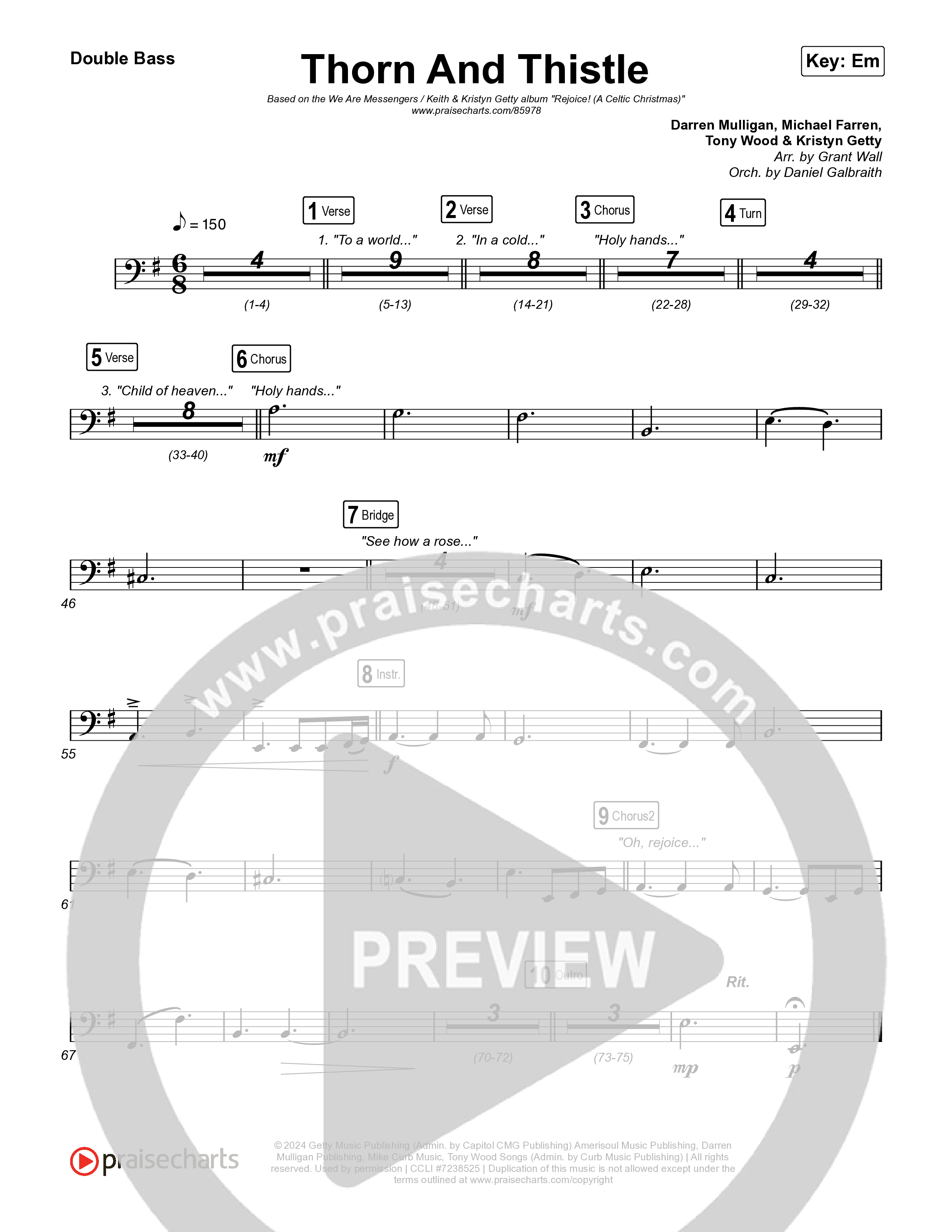 Thorn And Thistle Double Bass (We Are Messengers / Keith & Kristyn Getty)