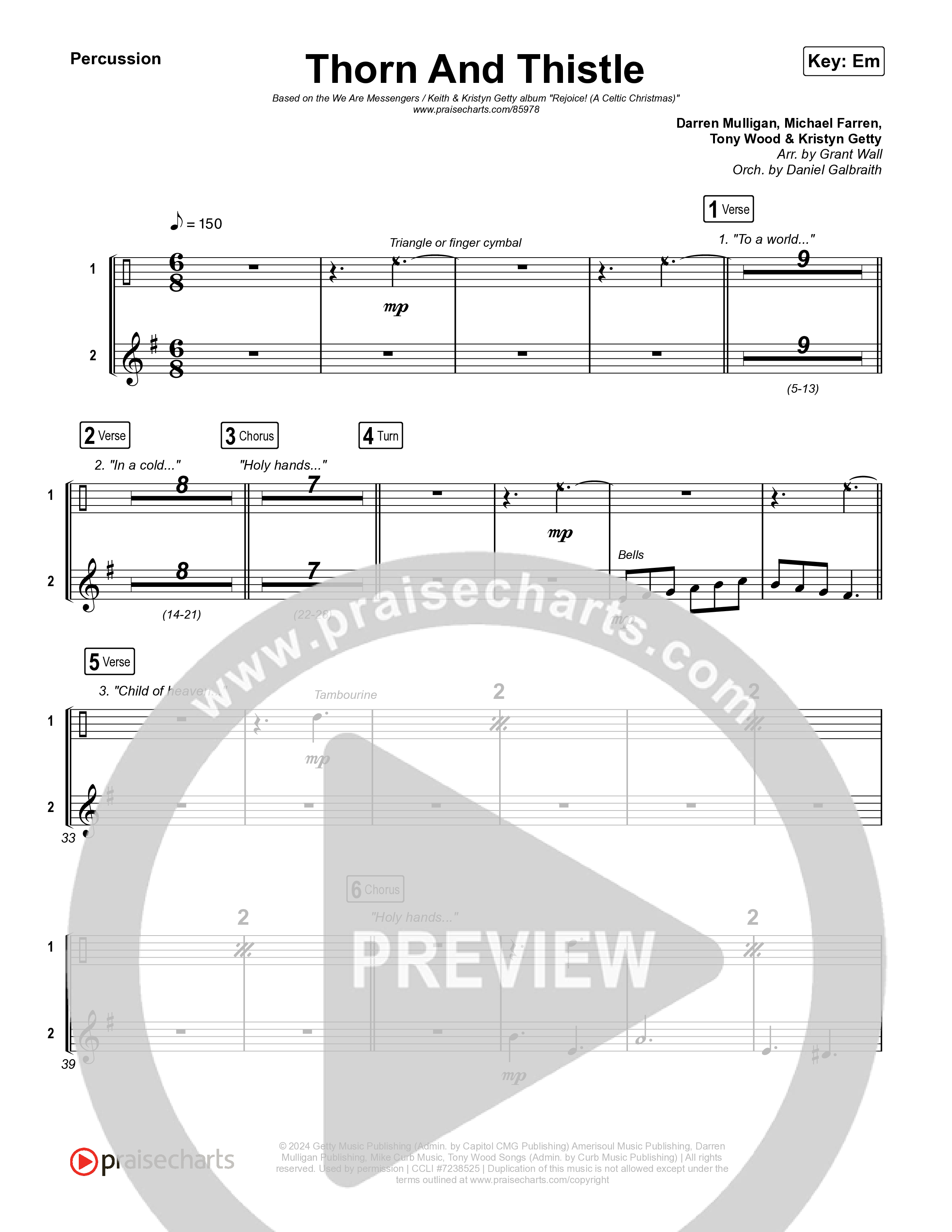 Thorn And Thistle Percussion (We Are Messengers / Keith & Kristyn Getty)