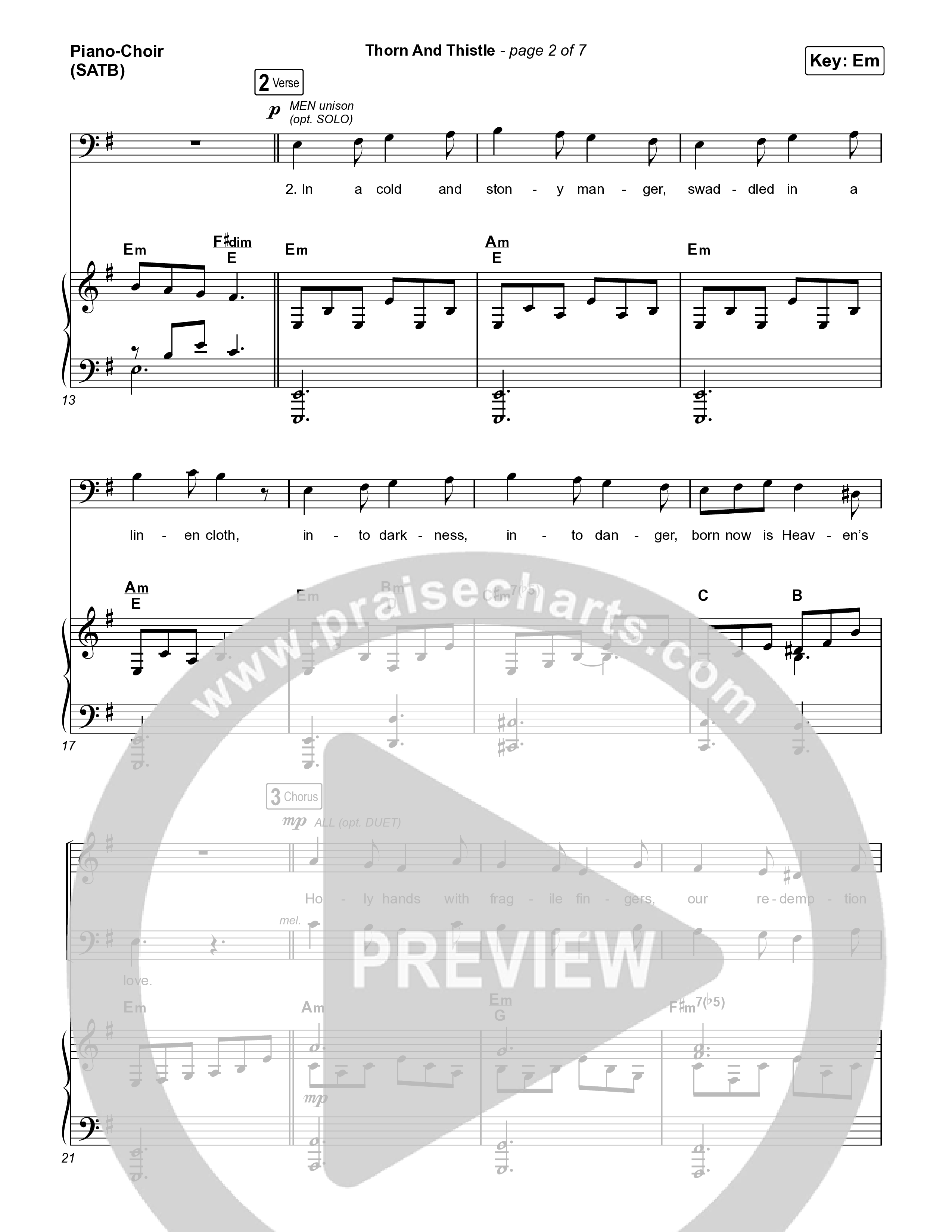 Thorn And Thistle Piano/Vocal Pack (We Are Messengers / Keith & Kristyn Getty)