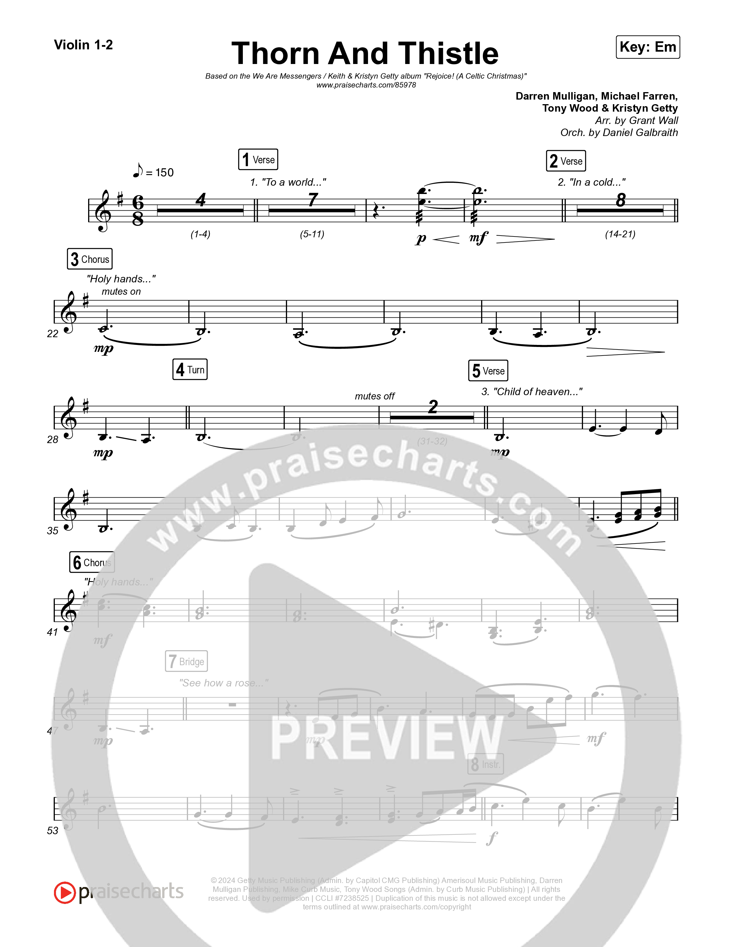 Thorn And Thistle Violin 1/2 (We Are Messengers / Keith & Kristyn Getty)