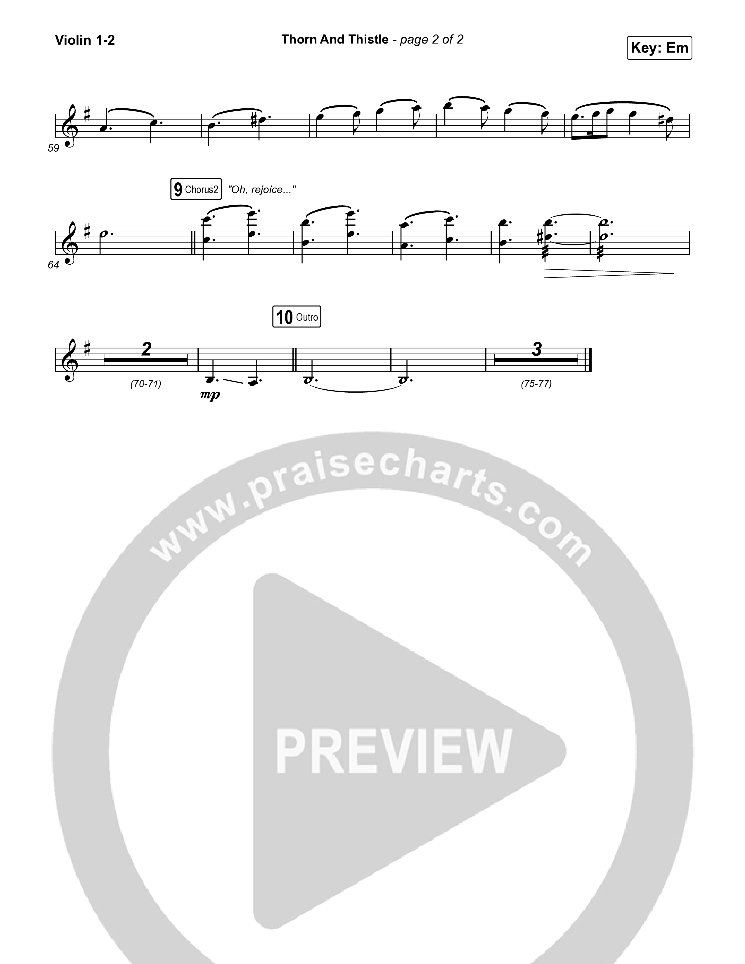 Thorn And Thistle Violin 1/2 (We Are Messengers / Keith & Kristyn Getty)