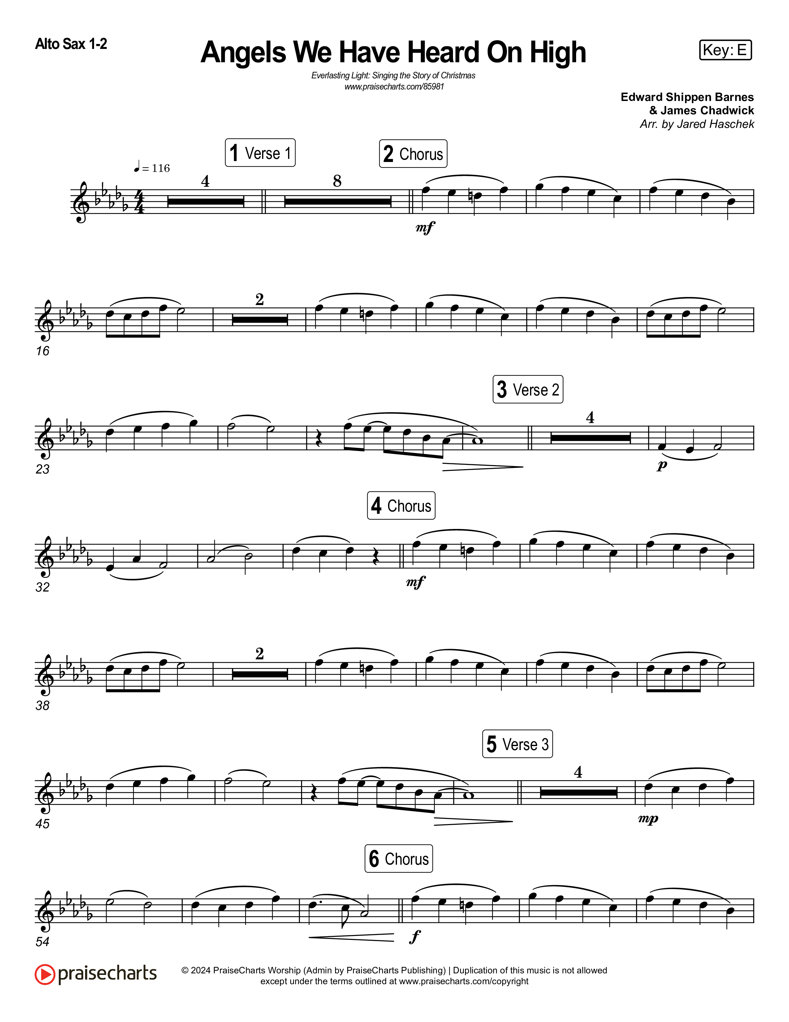 Angels We Have Heard On High (Live) Sax Pack (Museum Of The Bible / Indiana Wesleyan University Choir / Arr. Jared Haschek)