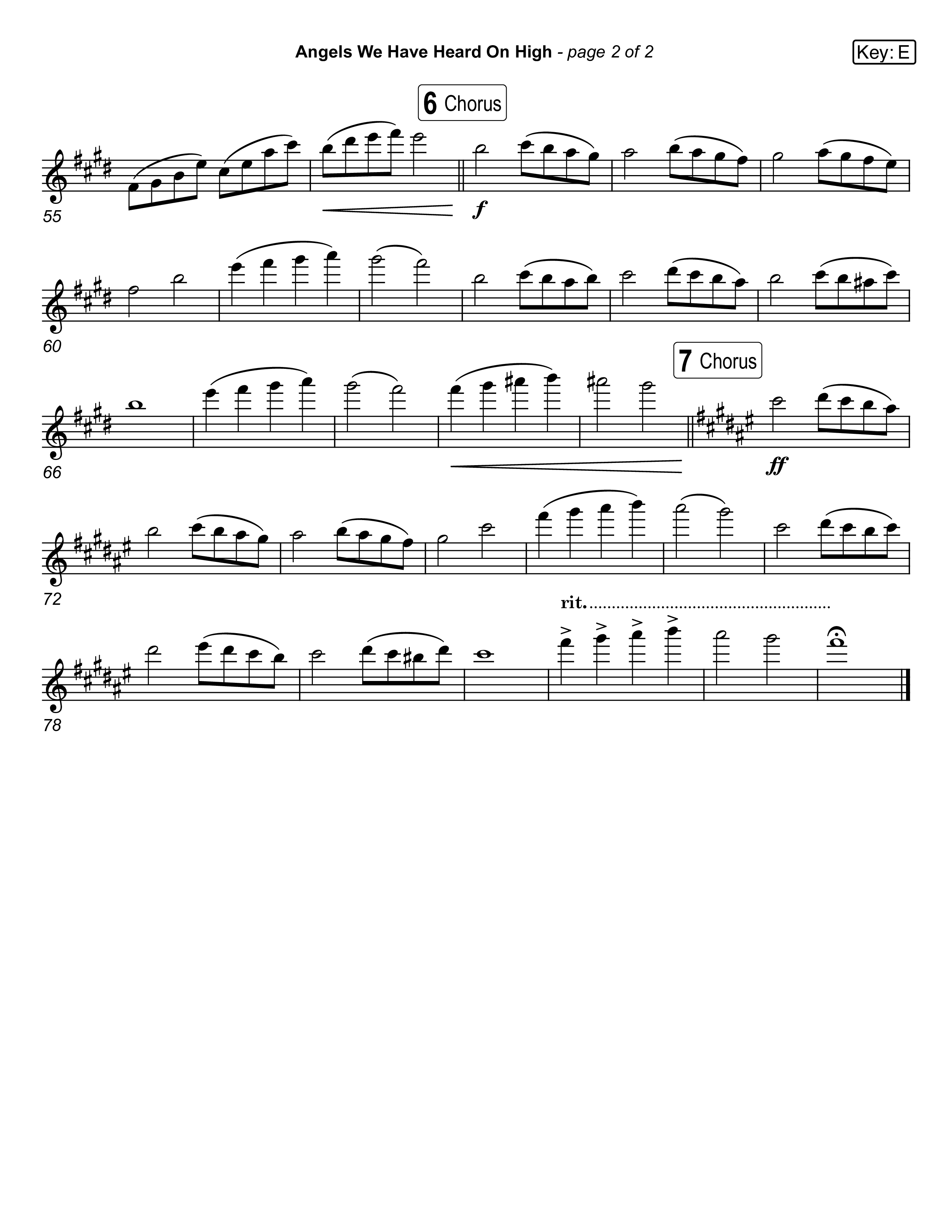 Angels We Have Heard On High (Live) Flute 1,2 (Museum Of The Bible / Indiana Wesleyan University Choir / Arr. Jared Haschek)