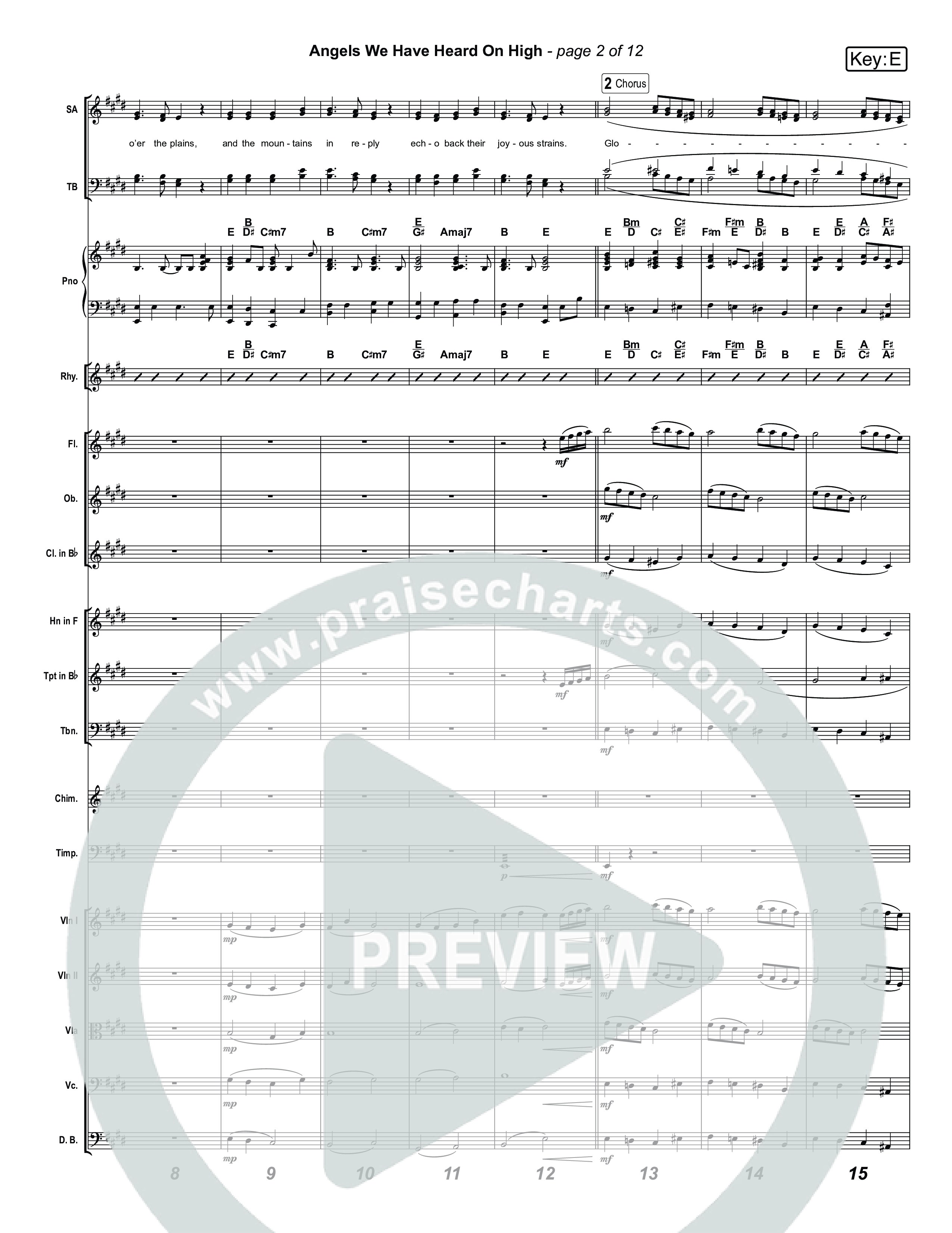 Angels We Have Heard On High (Live) Conductor's Score (Museum Of The Bible / Indiana Wesleyan University Choir / Arr. Jared Haschek)