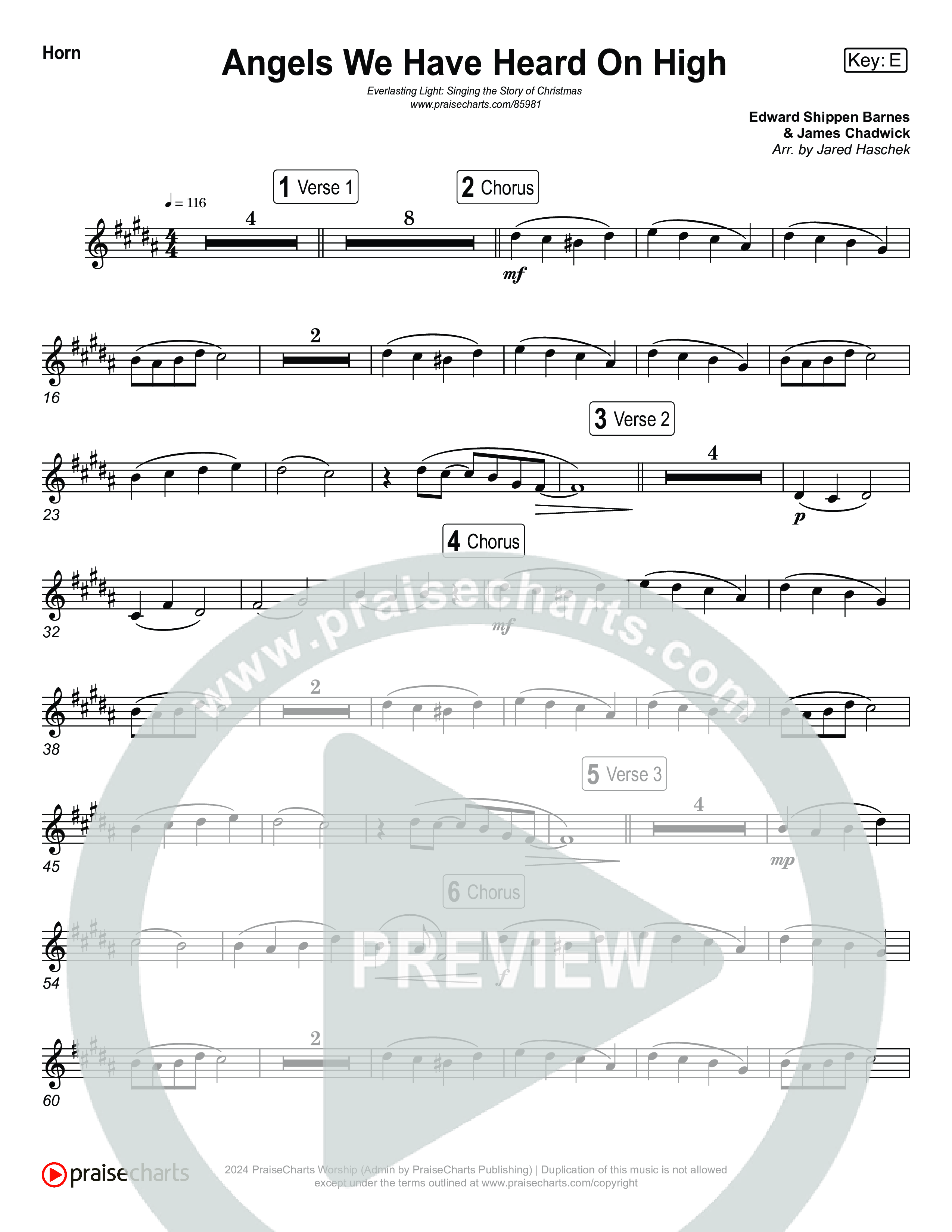 Angels We Have Heard On High (Live) French Horn (Museum Of The Bible / Indiana Wesleyan University Choir / Arr. Jared Haschek)