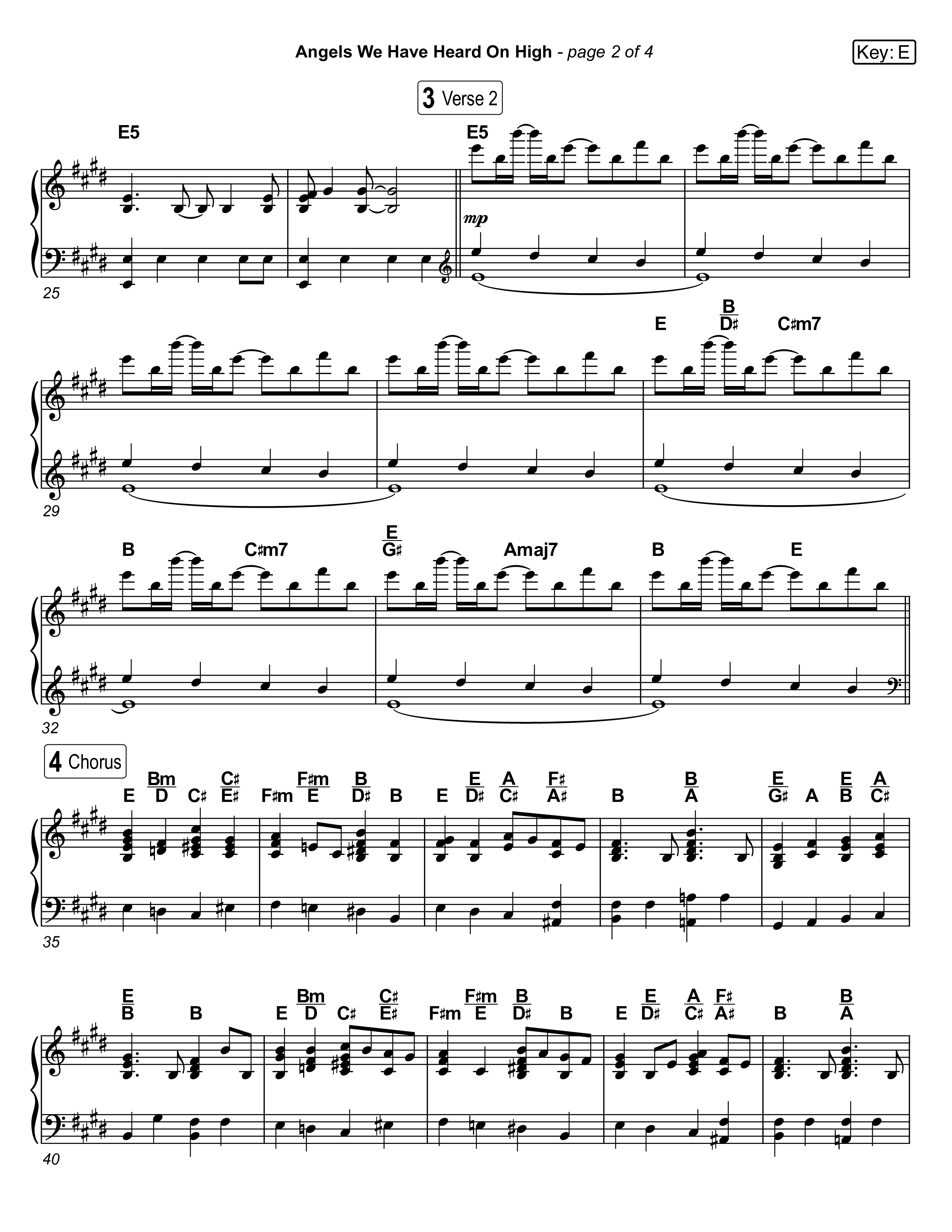 Angels We Have Heard On High (Live) Piano Sheet (Museum Of The Bible / Indiana Wesleyan University Choir / Arr. Jared Haschek)