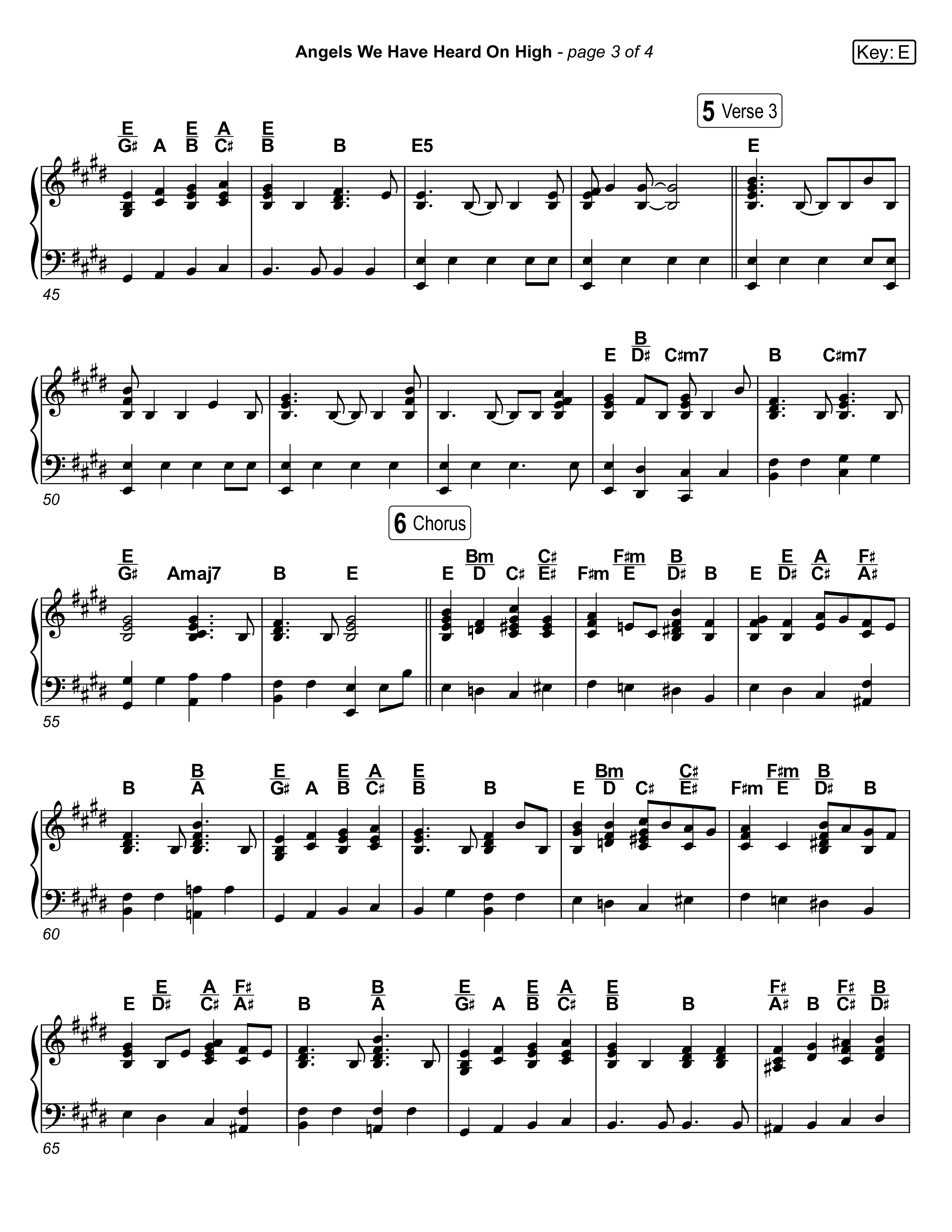 Angels We Have Heard On High (Live) Piano Sheet (Museum Of The Bible / Indiana Wesleyan University Choir / Arr. Jared Haschek)