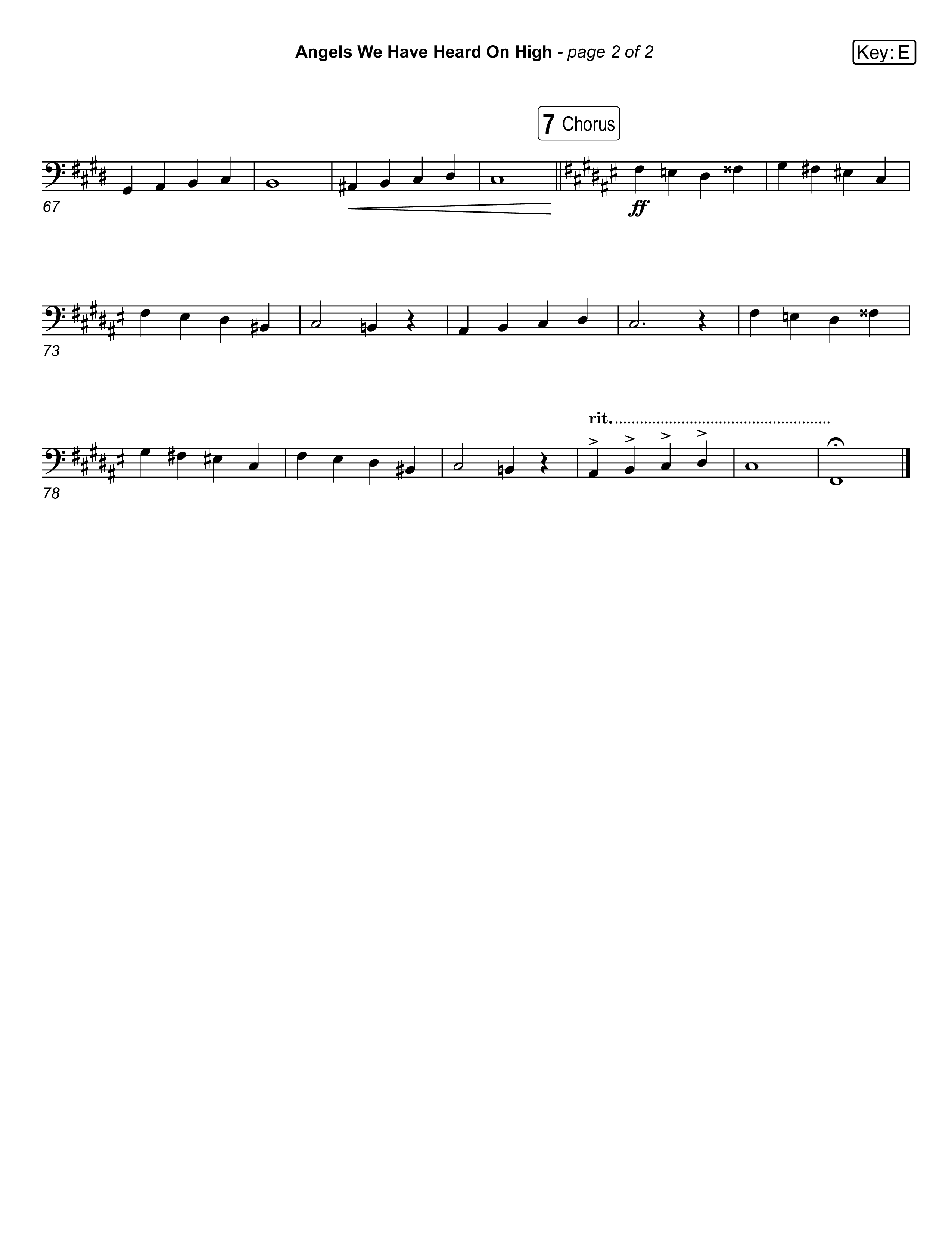 Angels We Have Heard On High (Live) Trombone 1,2 (Museum Of The Bible / Indiana Wesleyan University Choir / Arr. Jared Haschek)