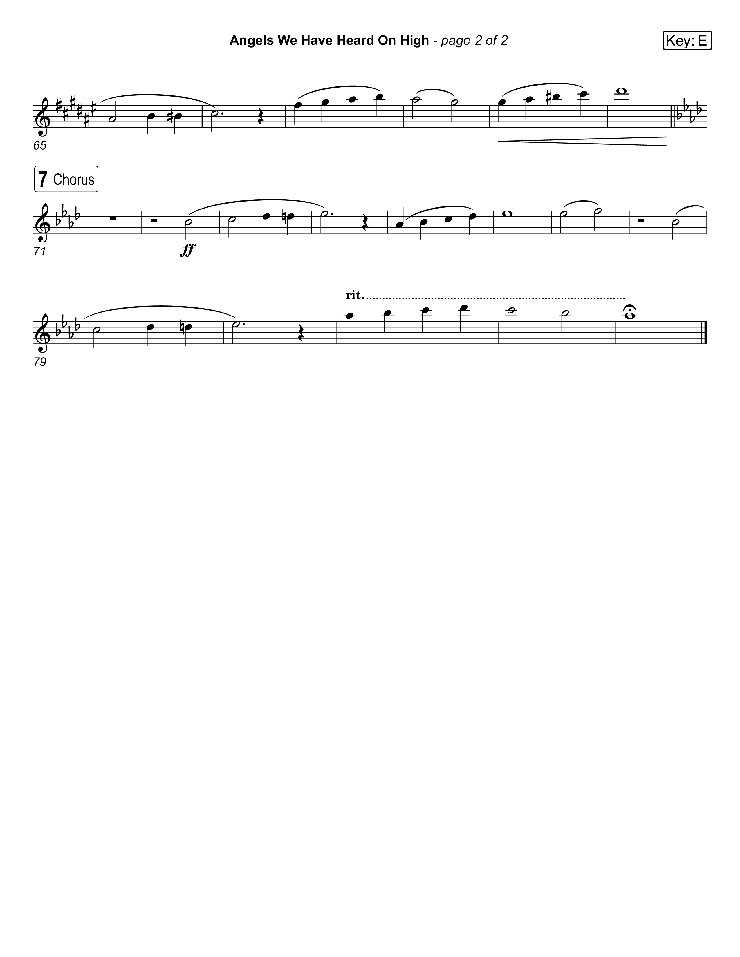 Angels We Have Heard On High (Live) Trumpet 1,2 (Museum Of The Bible / Indiana Wesleyan University Choir / Arr. Jared Haschek)