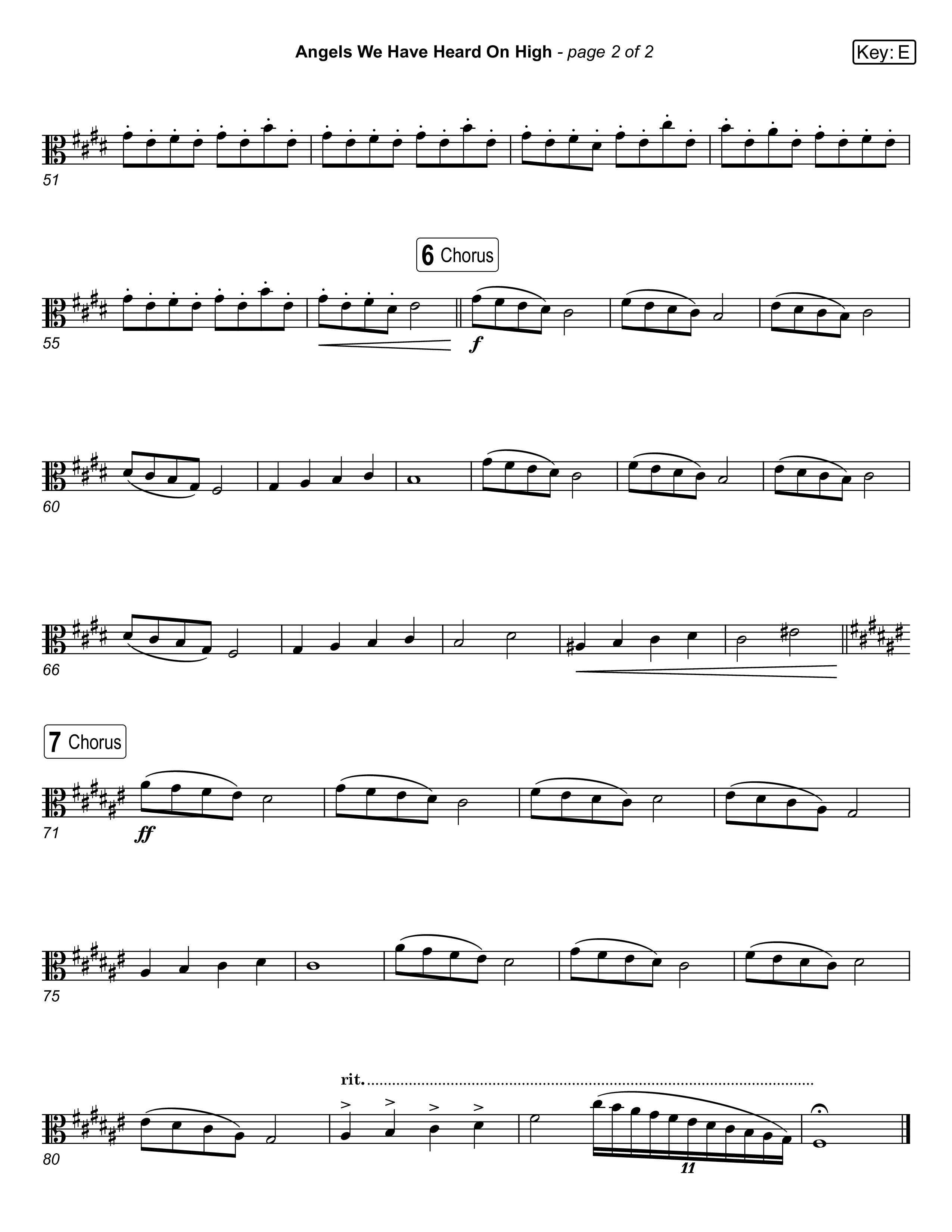 Angels We Have Heard On High (Live) Viola (Museum Of The Bible / Indiana Wesleyan University Choir / Arr. Jared Haschek)