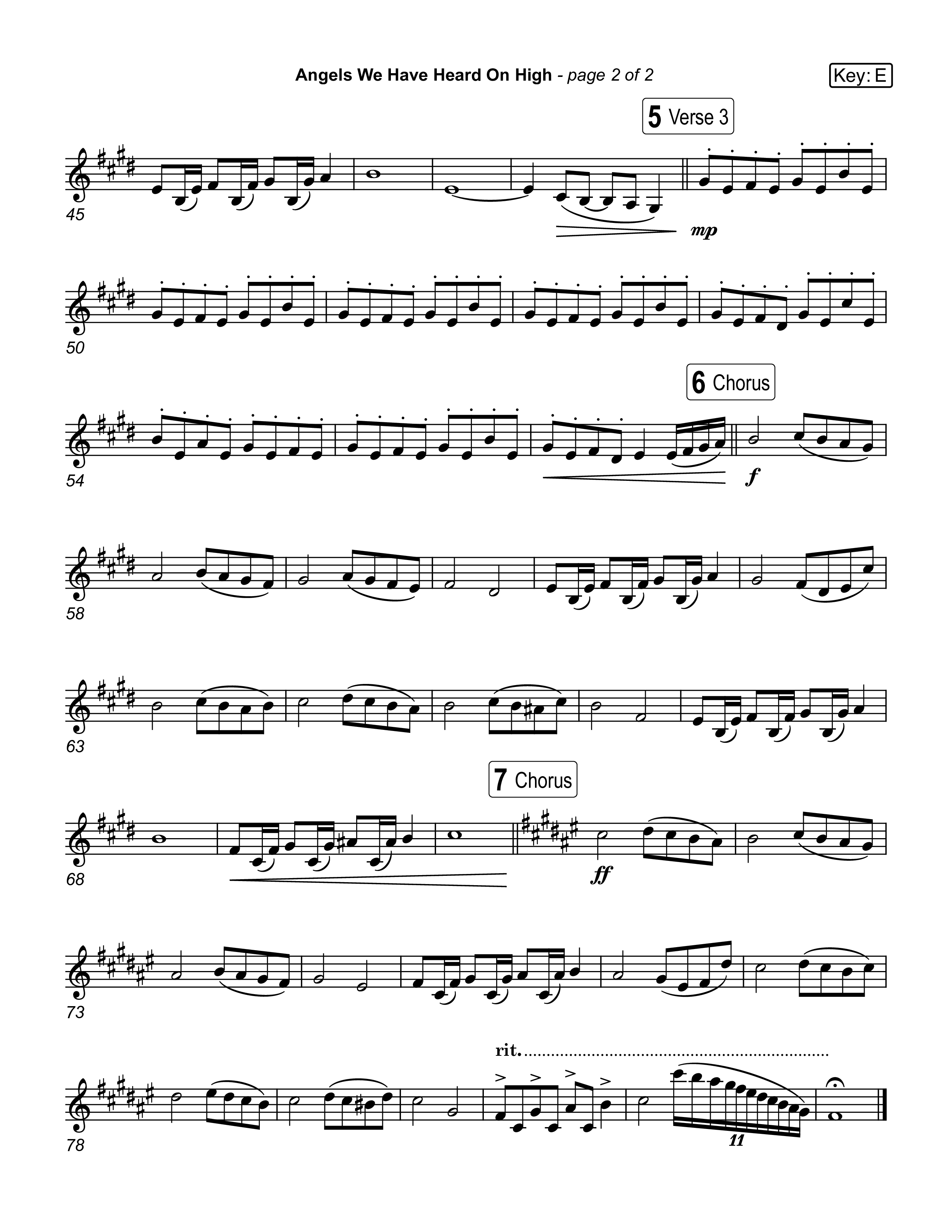 Angels We Have Heard On High (Live) Violin 2 (Museum Of The Bible / Indiana Wesleyan University Choir / Arr. Jared Haschek)