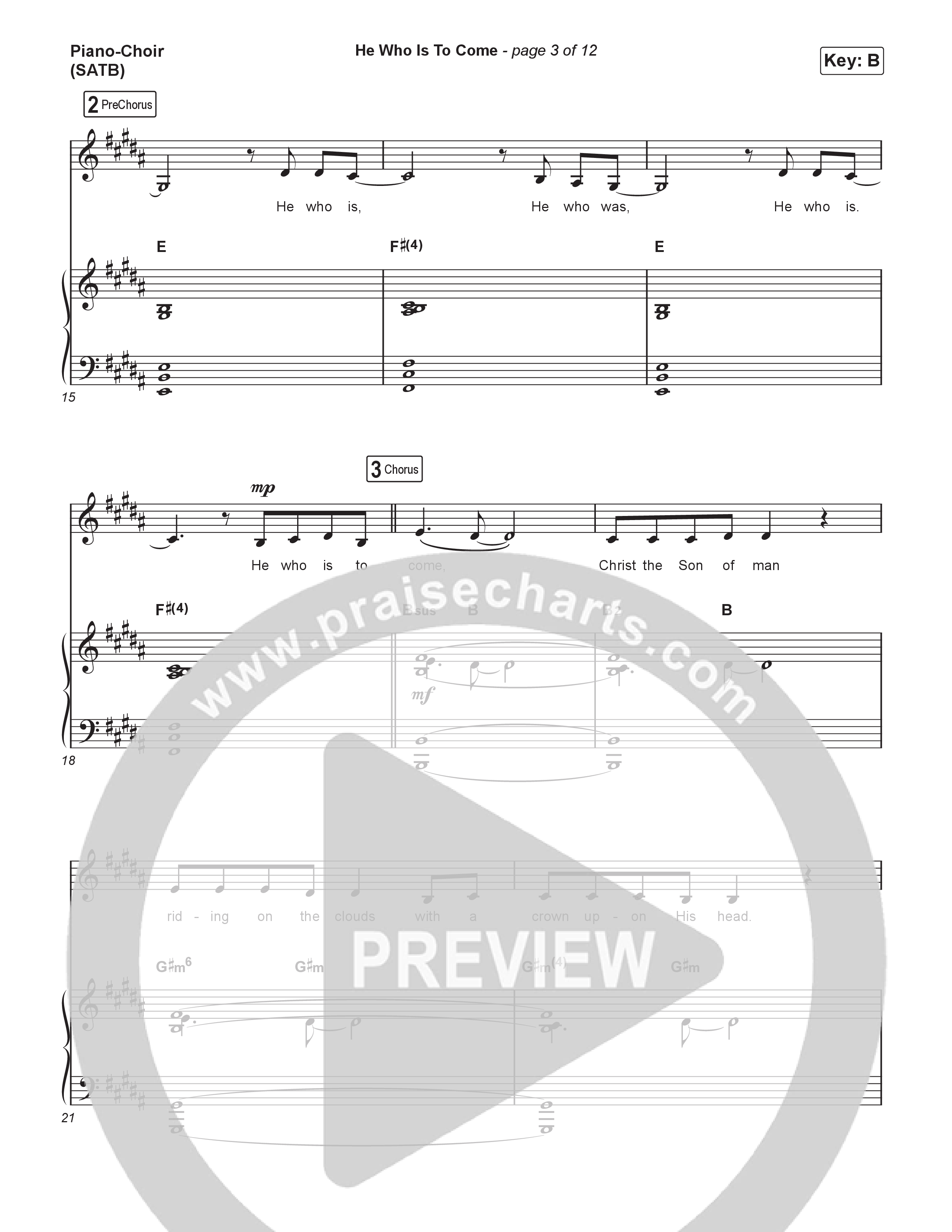 He Who Is To Come Piano/Vocal Pack (Passion / Kristian Stanfill / Brooke Ligertwood)