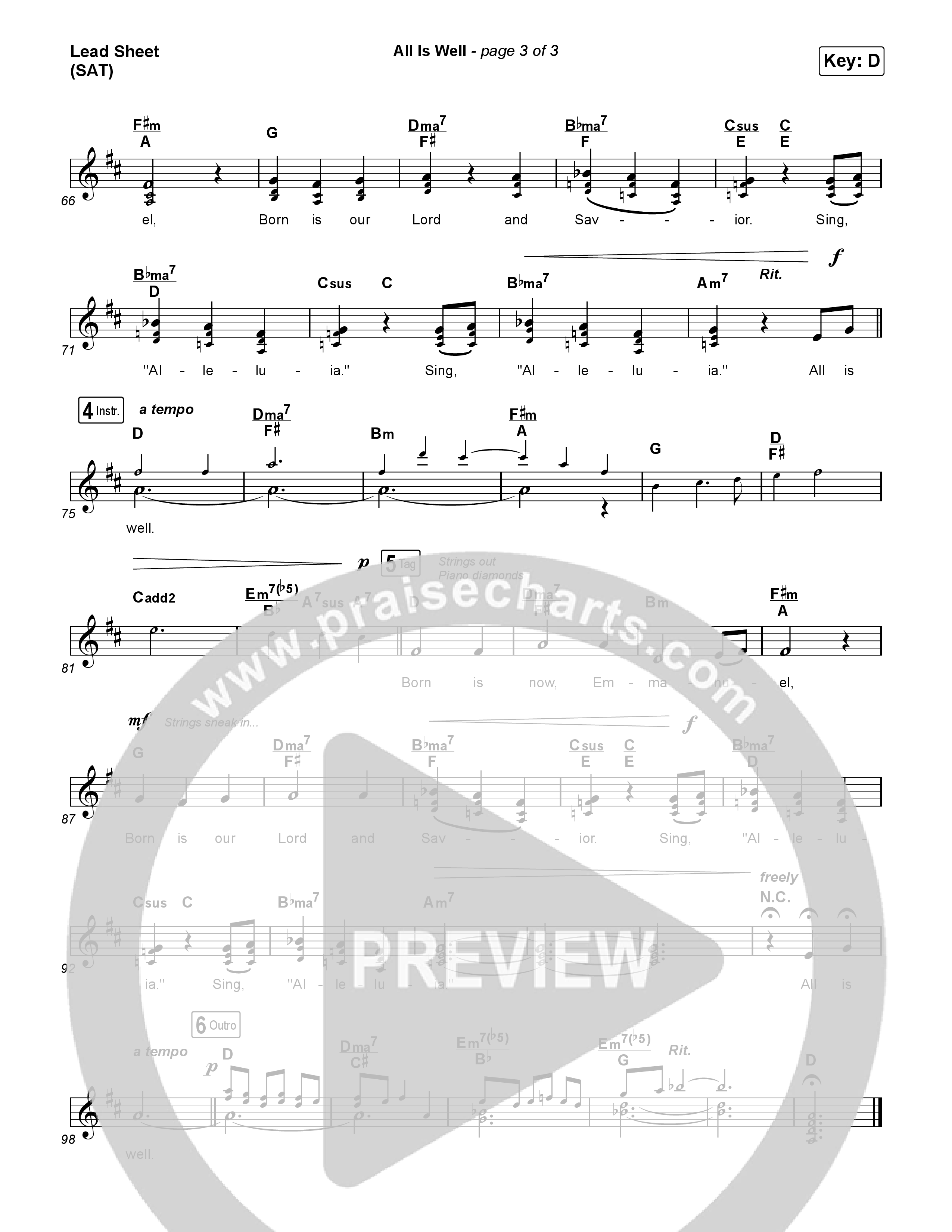All Is Well Piano/Vocal Pack (Riley Clemmons / Michael W. Smith)