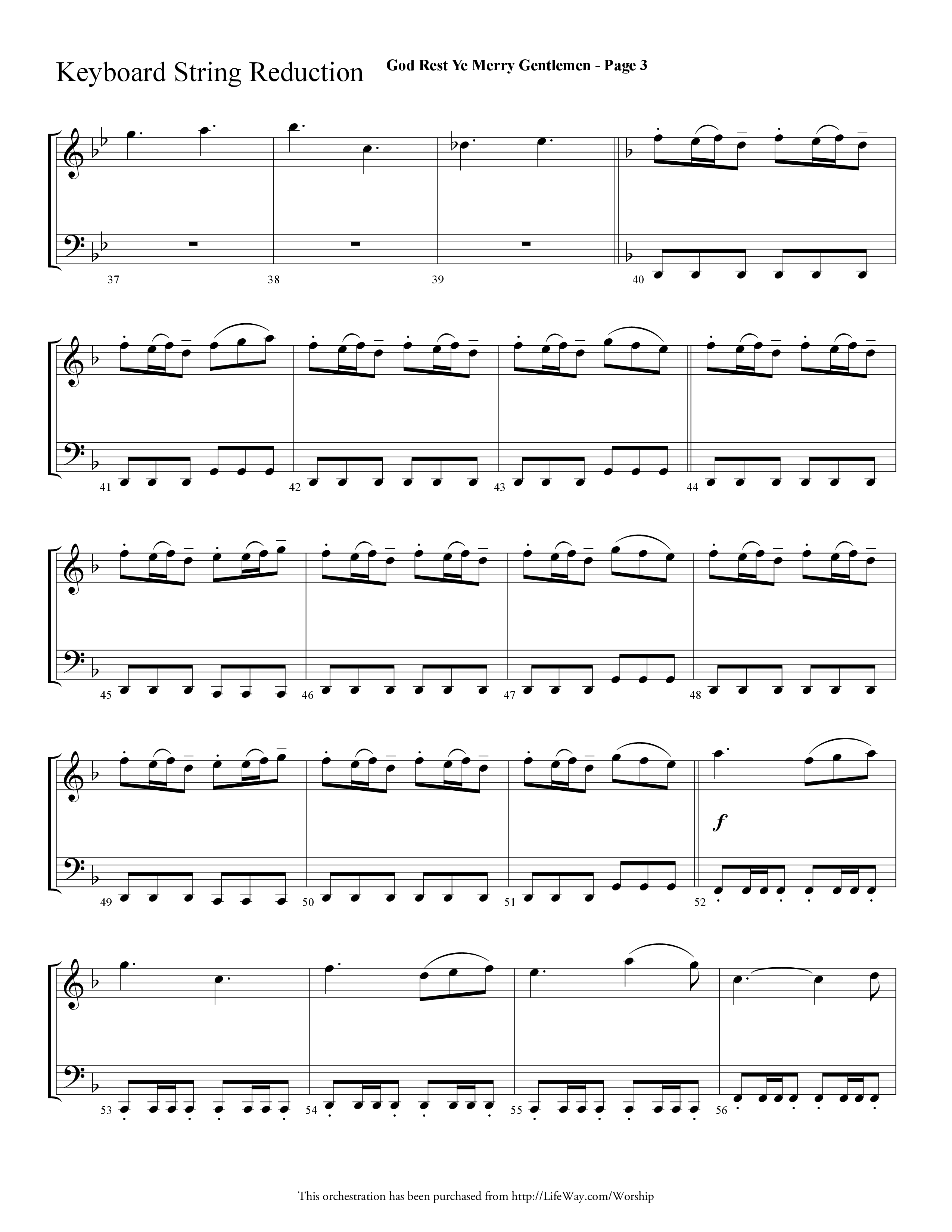 God Rest Ye Merry Gentlemen (Choral Anthem SATB) String Reduction (Lifeway Choral / Arr. Dave Williamson)