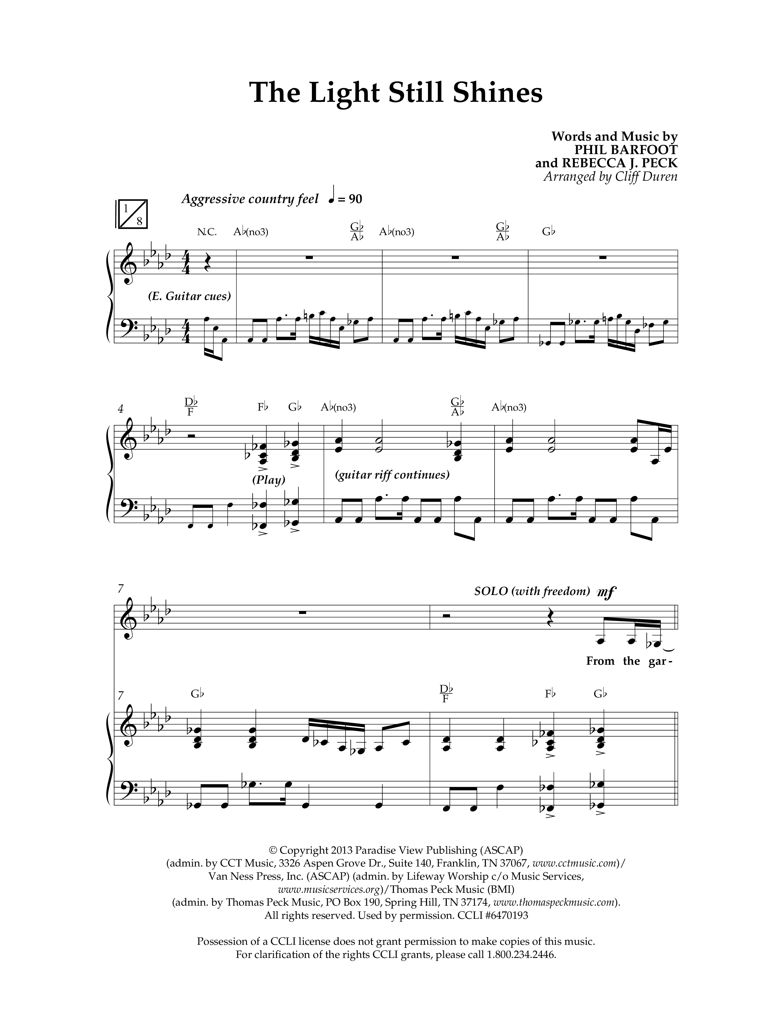 The Light Of Christmas (11 Song Choral Collection) Song 5 (Piano SATB) (Lifeway Choral)