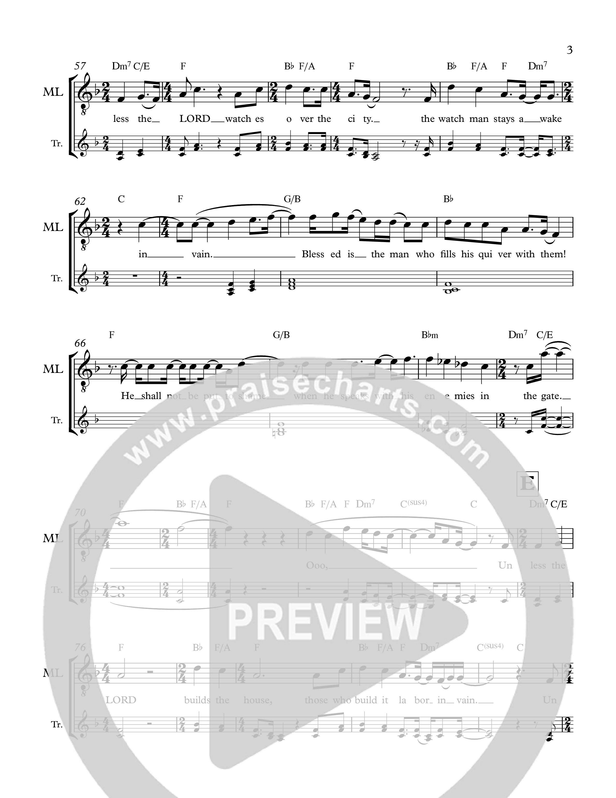 Psalm 127 Choir Sheet (The Corner Room)