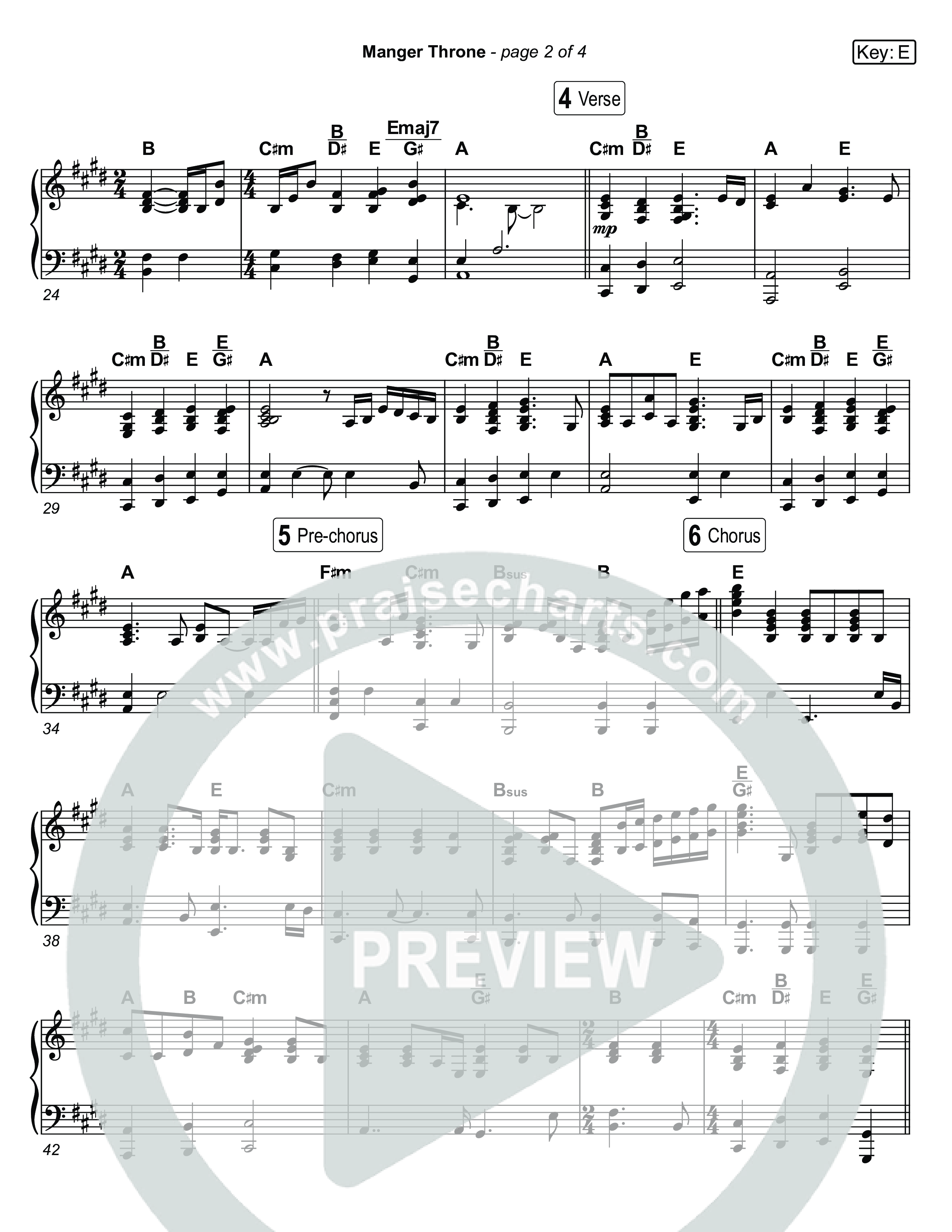 Manger Throne (Live) Piano Sheet (Museum Of The Bible / Anthony Evans / Tasha Layton / Indiana Wesleyan University Choir / Arr. Jared Haschek)